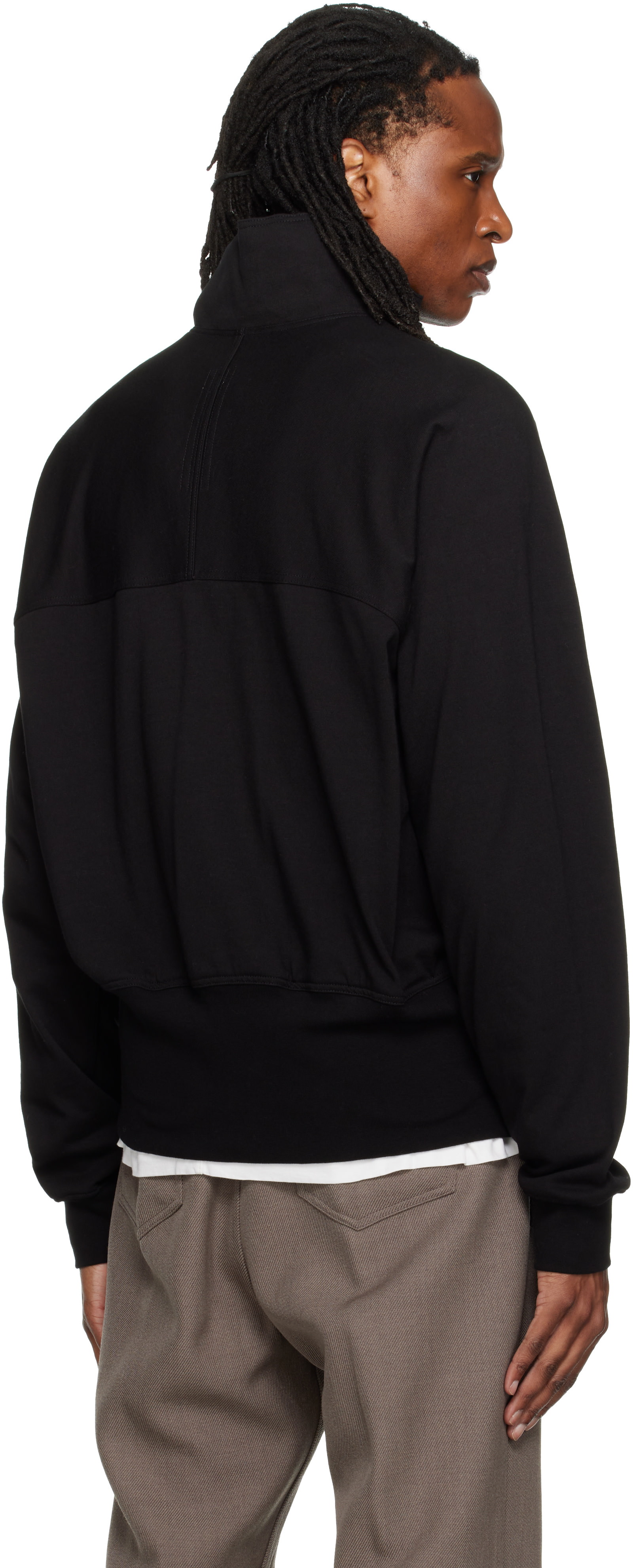 Rick Owens - Black Tower Zipfront Jogger Track Jacket