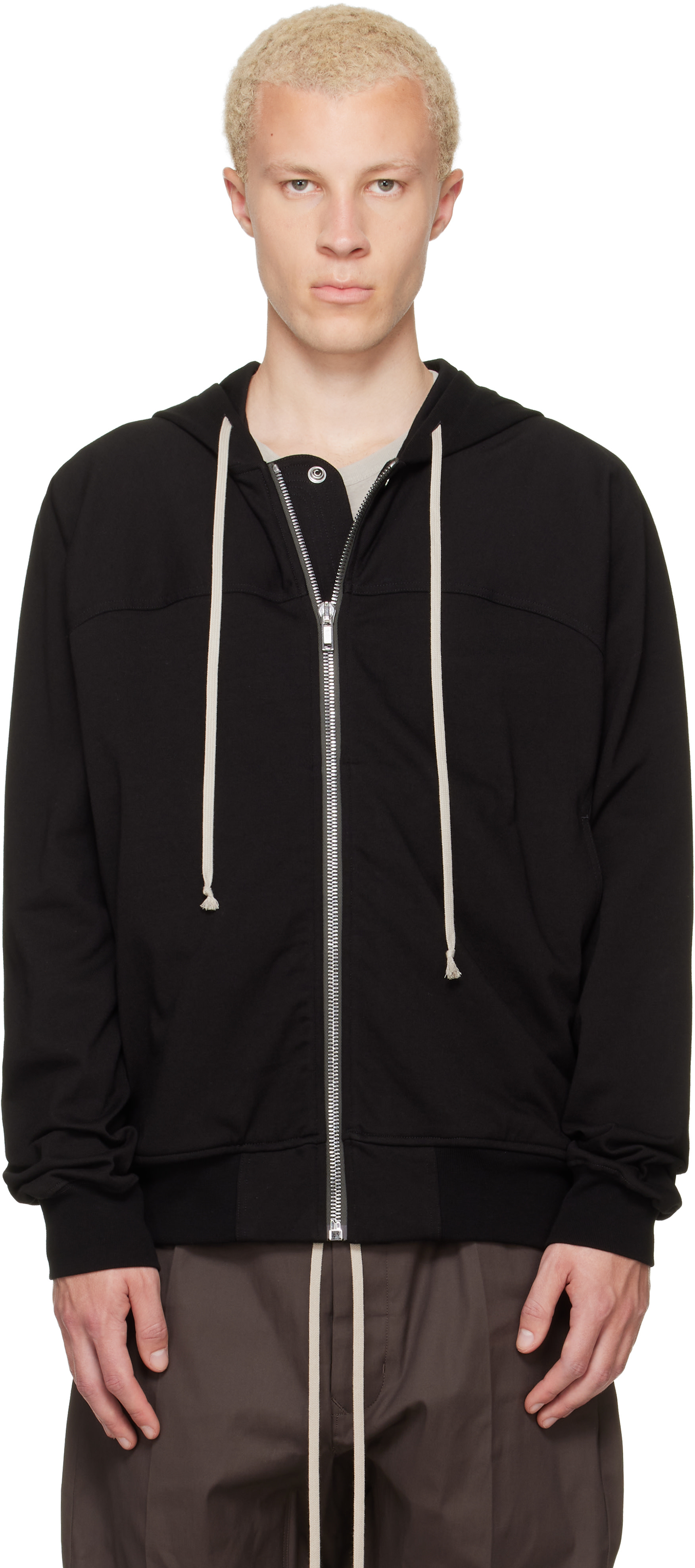 Rick Owens - Pull à capuche de style coupe-vent noir - Tower