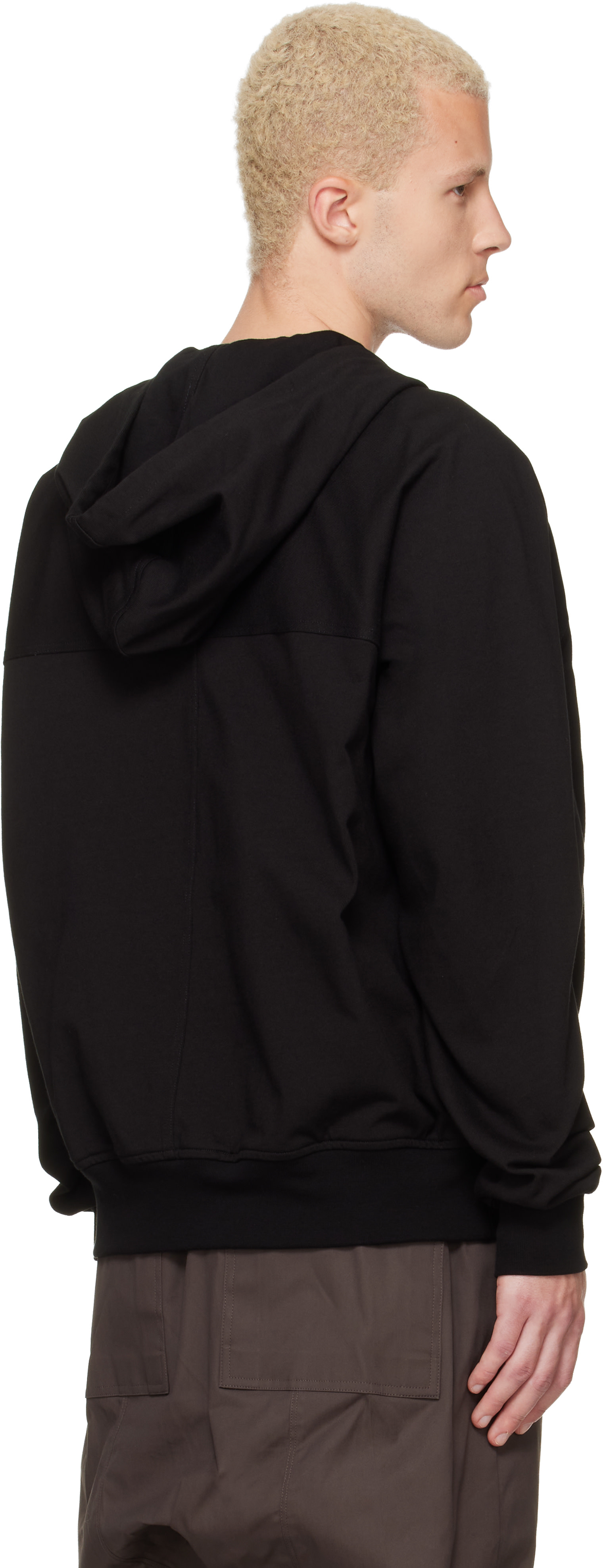 Rick Owens - Pull à capuche de style coupe-vent noir - Tower