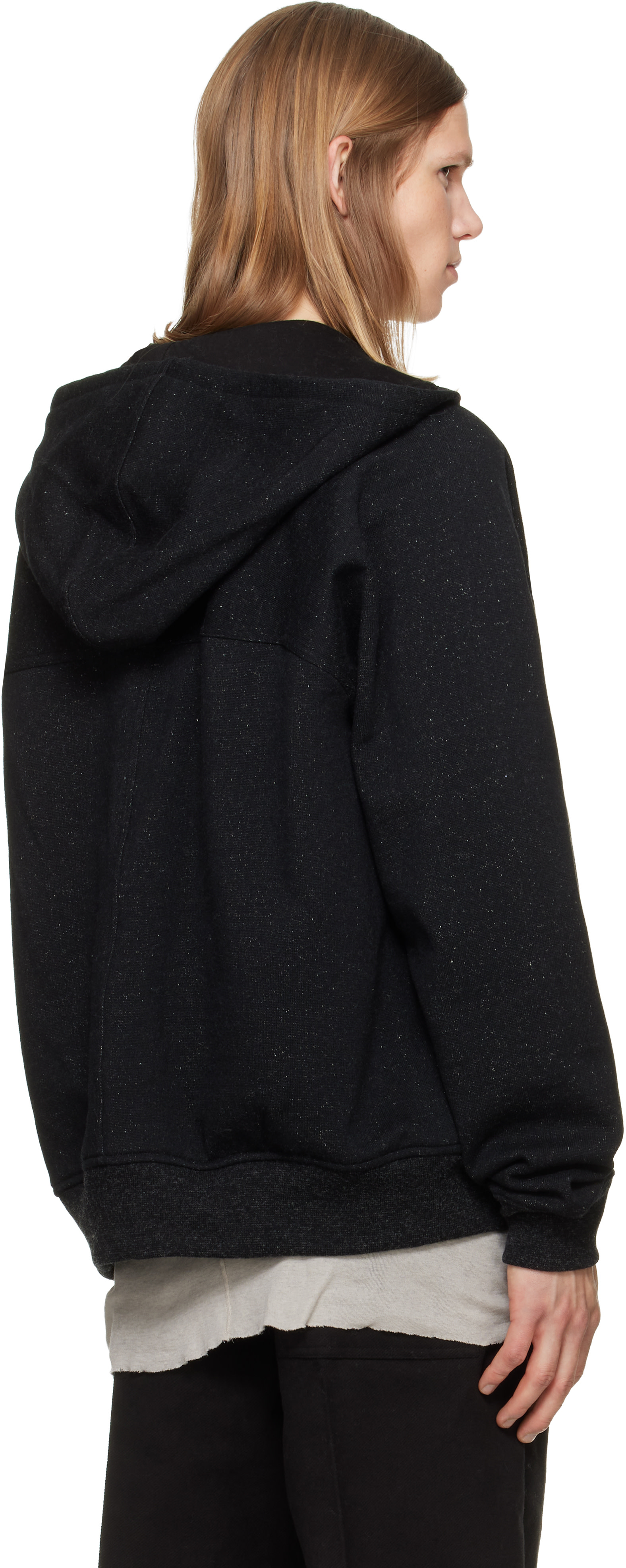 Rick Owens - Pull à capuche de style coupe-vent noir - Tower