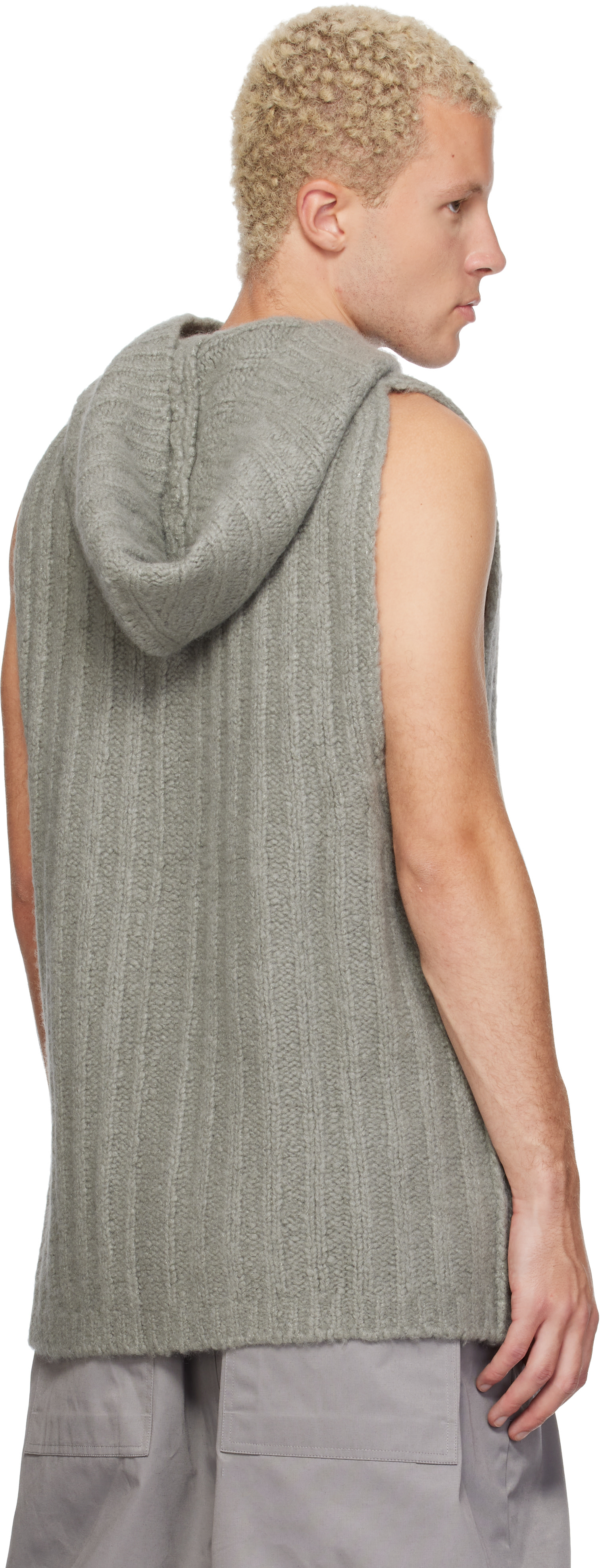 Rick Owens: グレー Tower Hooded タンクトップ | SSENSE 日本
