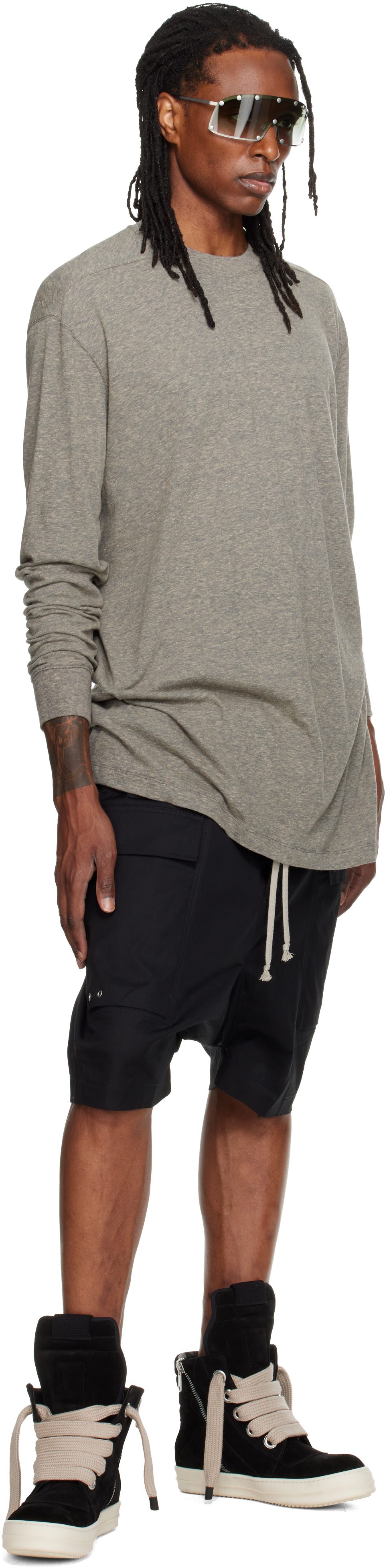 Rick Owens: Gray Tower Rick S Jumbo LS T-shirt | SSENSE