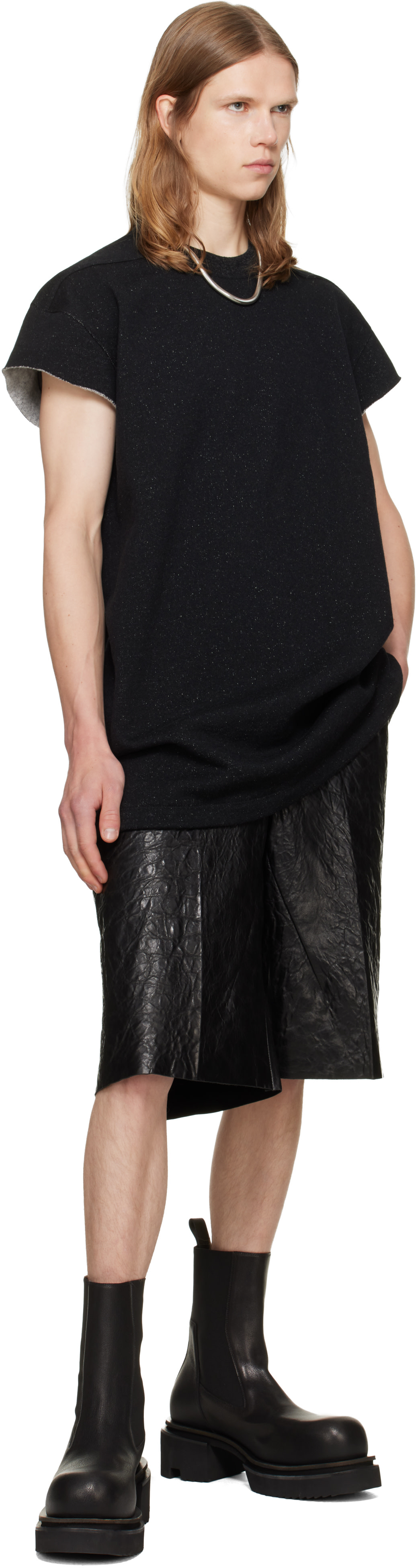 Rick Owens: Black Tower Jumbo S/S T-shirt | SSENSE Canada