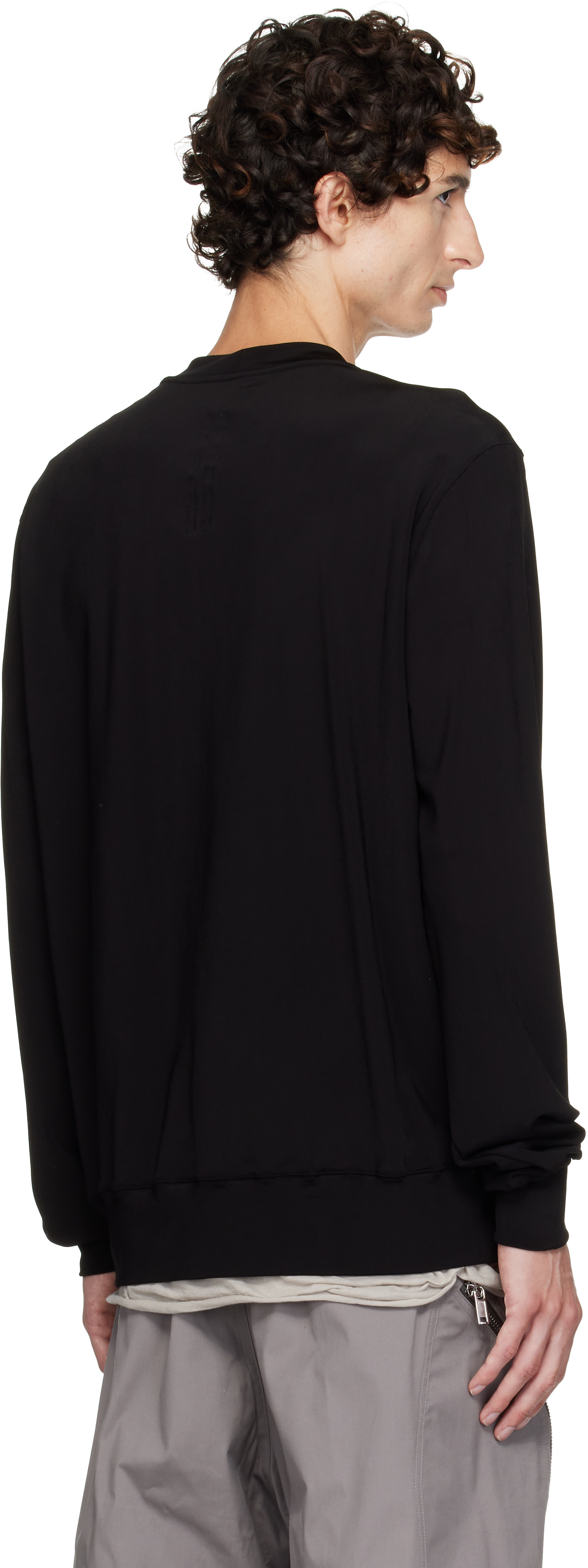 Rick Owens - Pull molletonné noir à col ras du cou - Tower