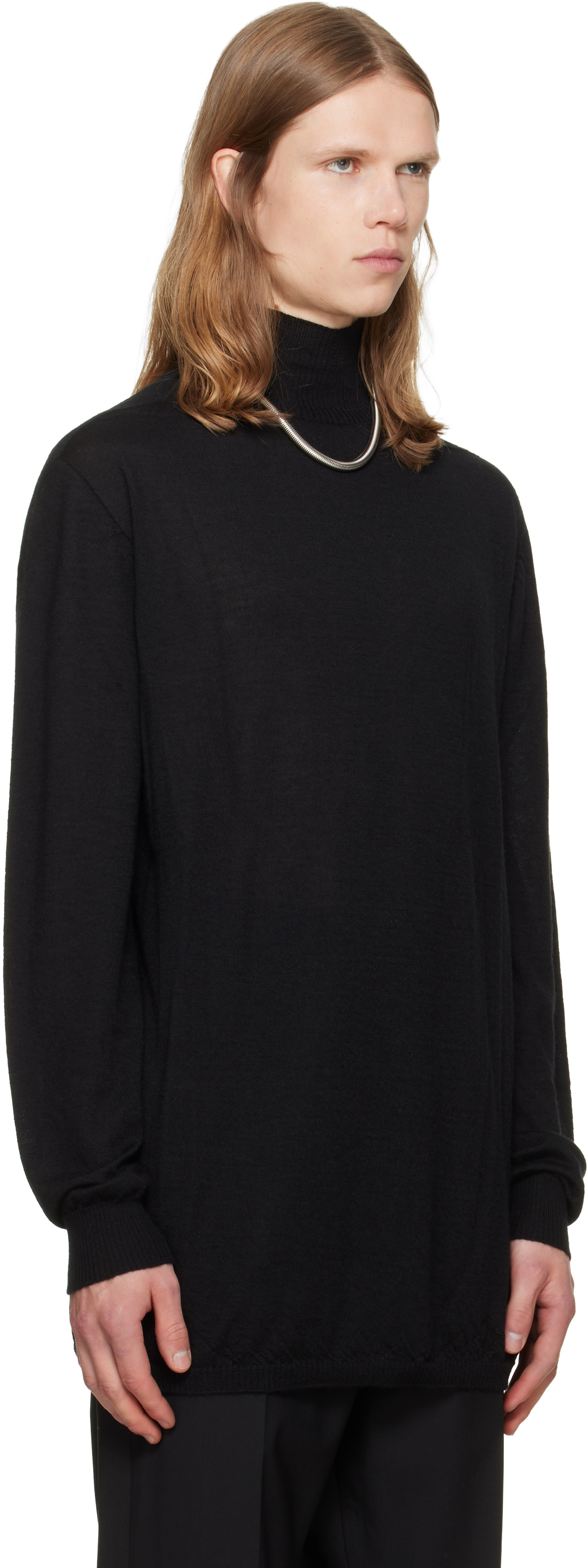 Rick Owens - ブラック Tower オーバーサイズ タートルネック