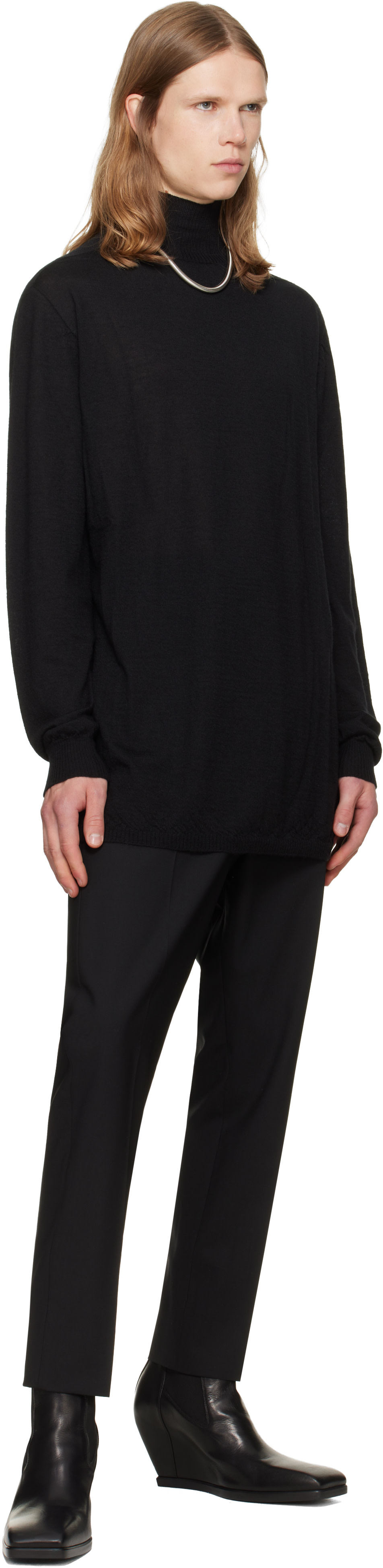 Rick Owens - ブラック Tower オーバーサイズ タートルネック