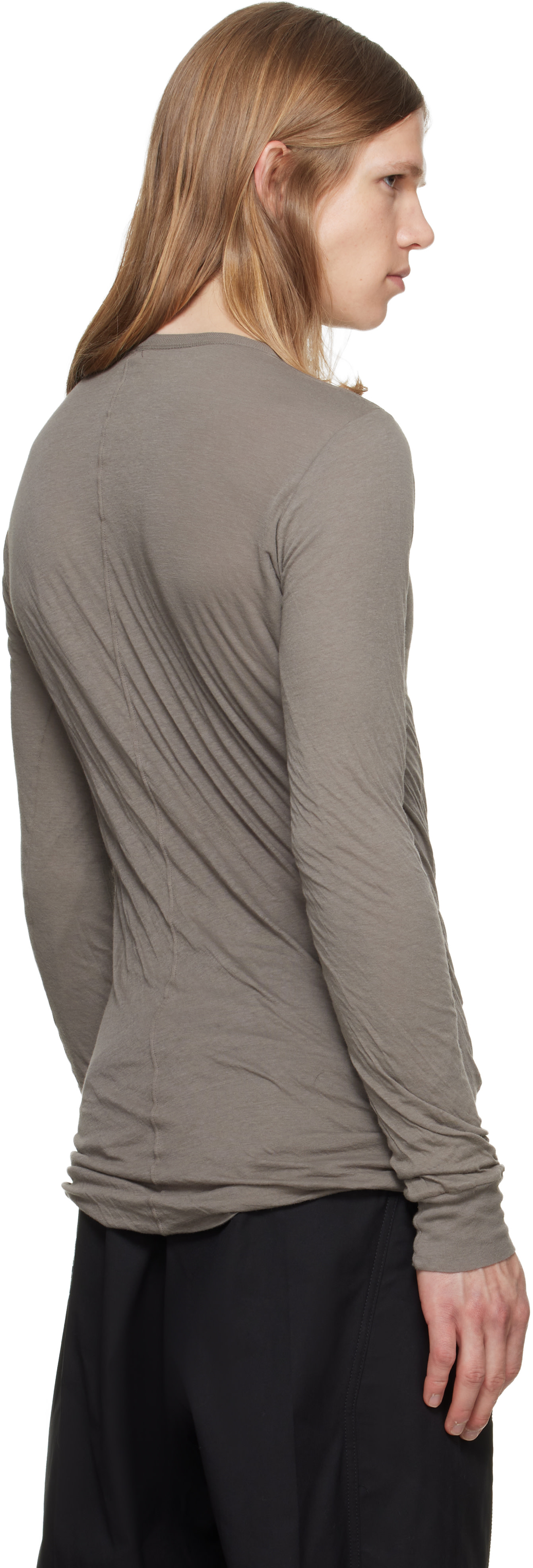 Rick Owens: グレー Tower Double 長袖Tシャツ | SSENSE 日本