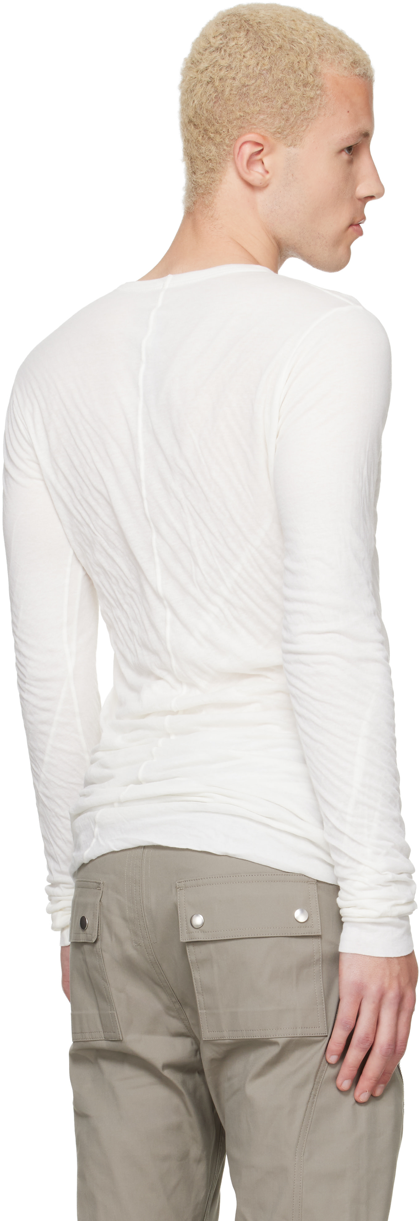 Rick Owens - オフホワイト Tower Double LS Tシャツ