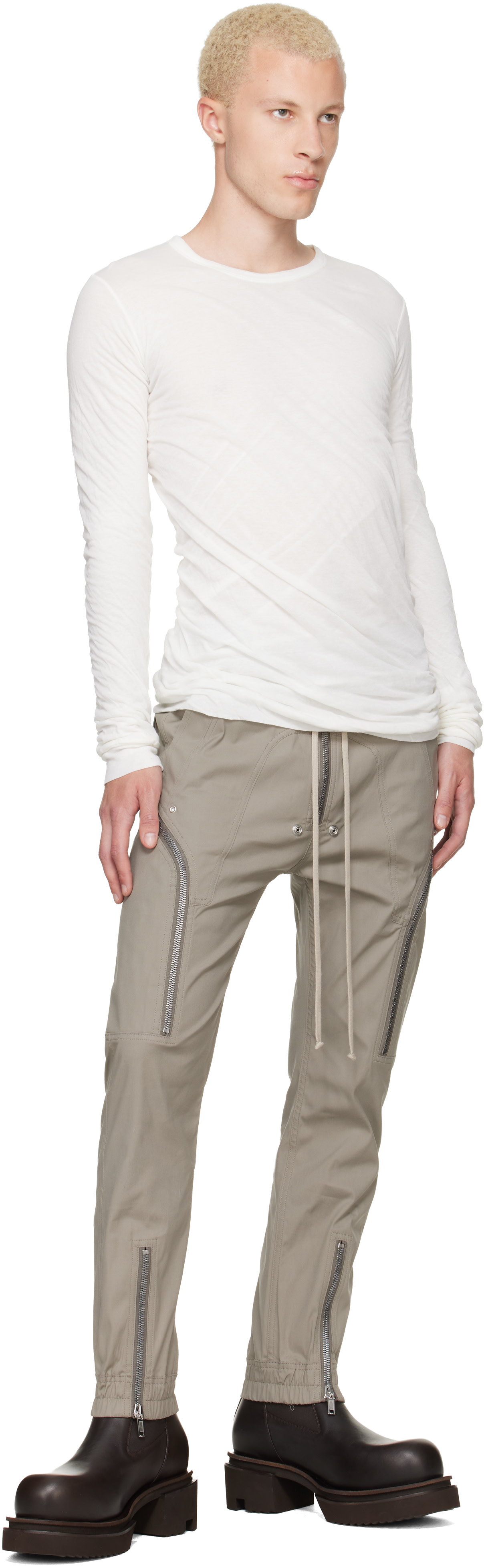 Rick Owens - オフホワイト Tower Double LS Tシャツ