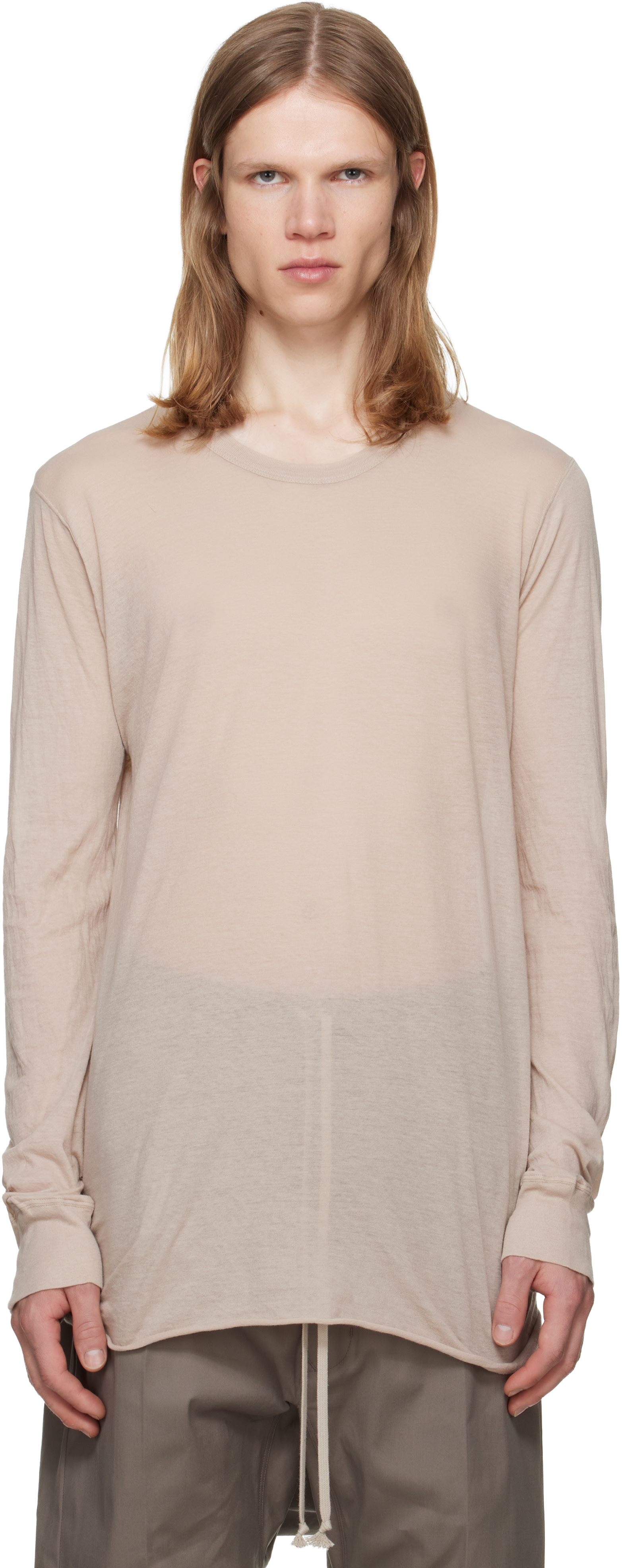 Rick Owens - Taupe Tower Basic LS T-shirt