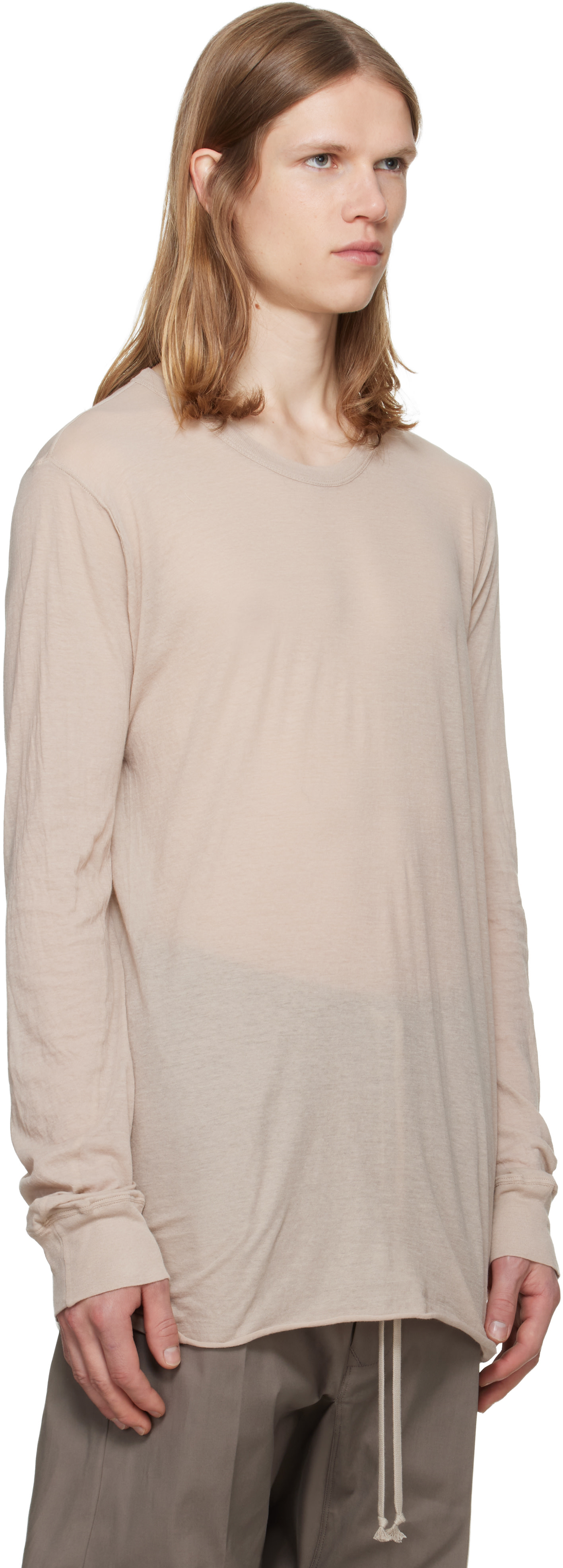 Rick Owens - Taupe Tower Basic LS T-shirt