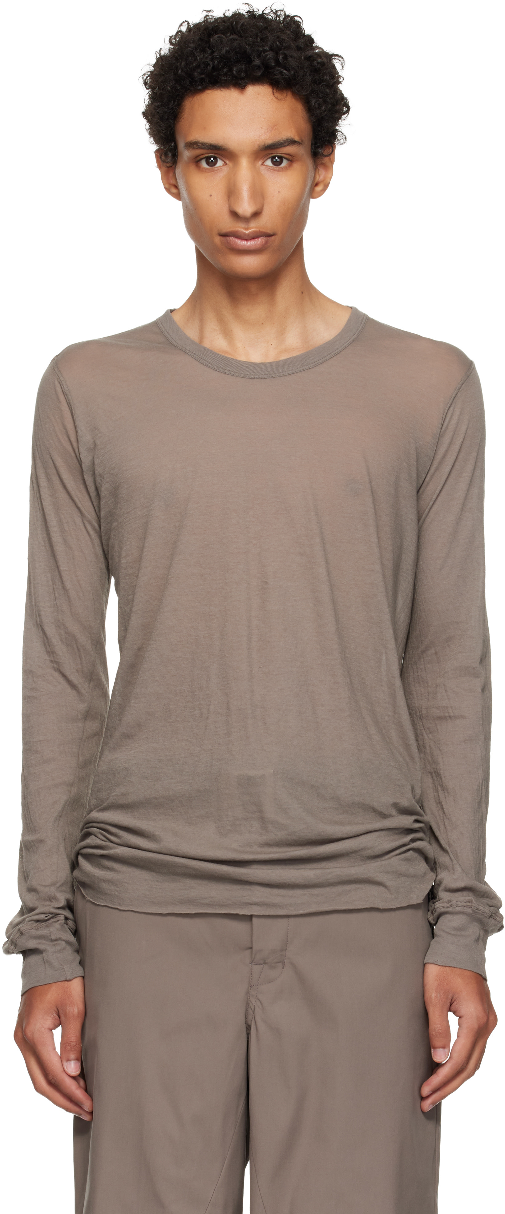 Rick Owens - Gray Tower Basic LS T-shirt