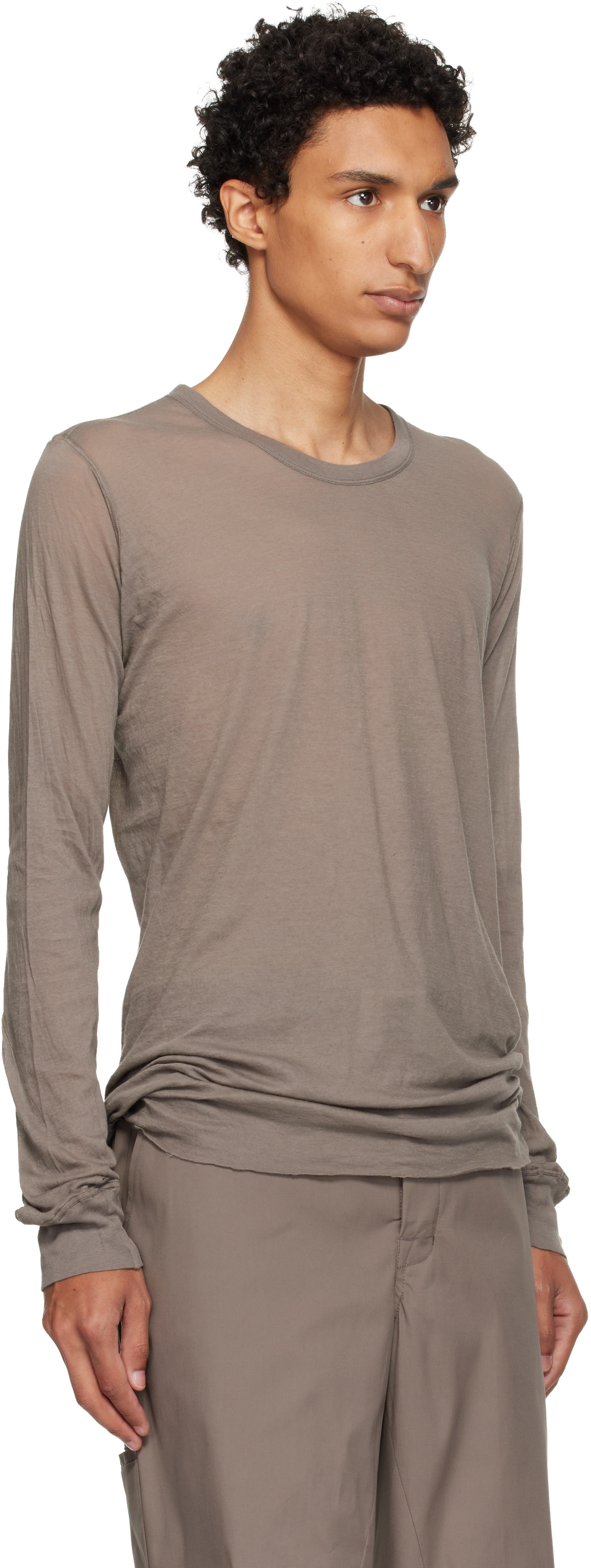 Rick Owens - Gray Tower Basic LS T-shirt