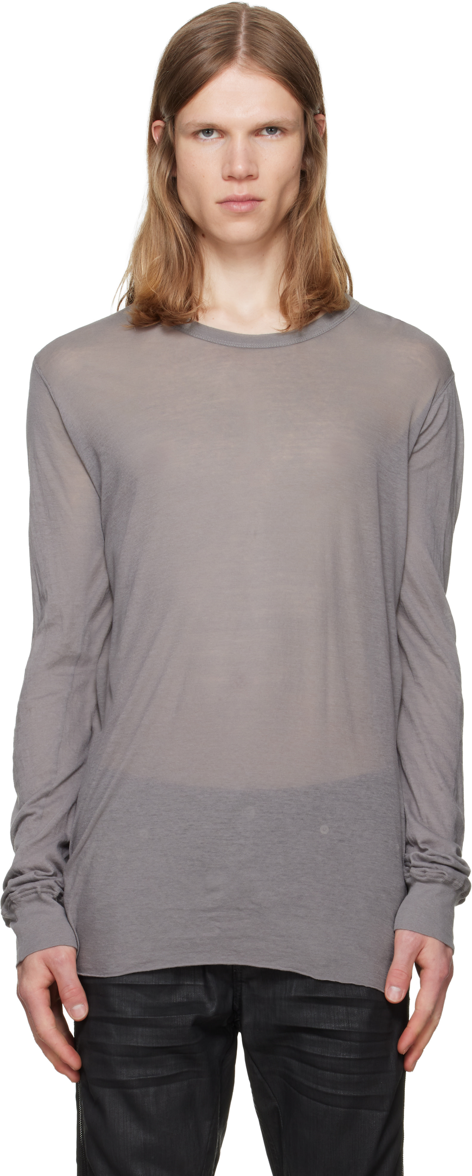 Rick Owens - Gray Tower Basic LS T-shirt