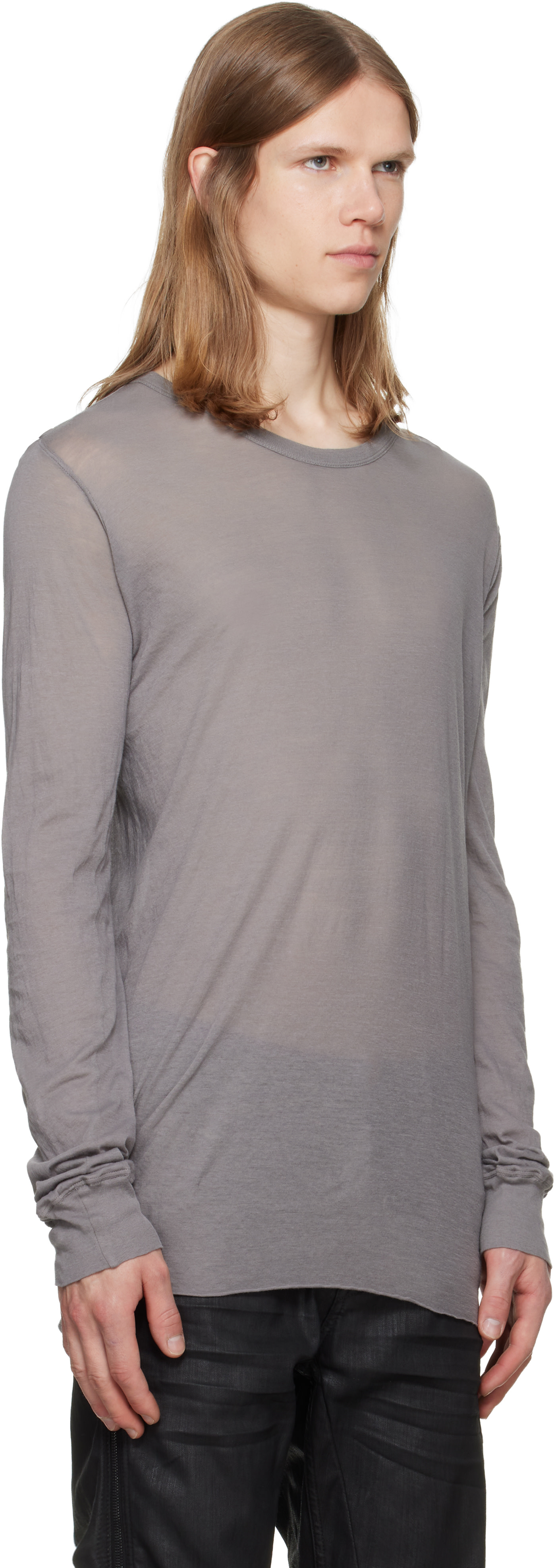 Rick Owens - Gray Tower Basic LS T-shirt