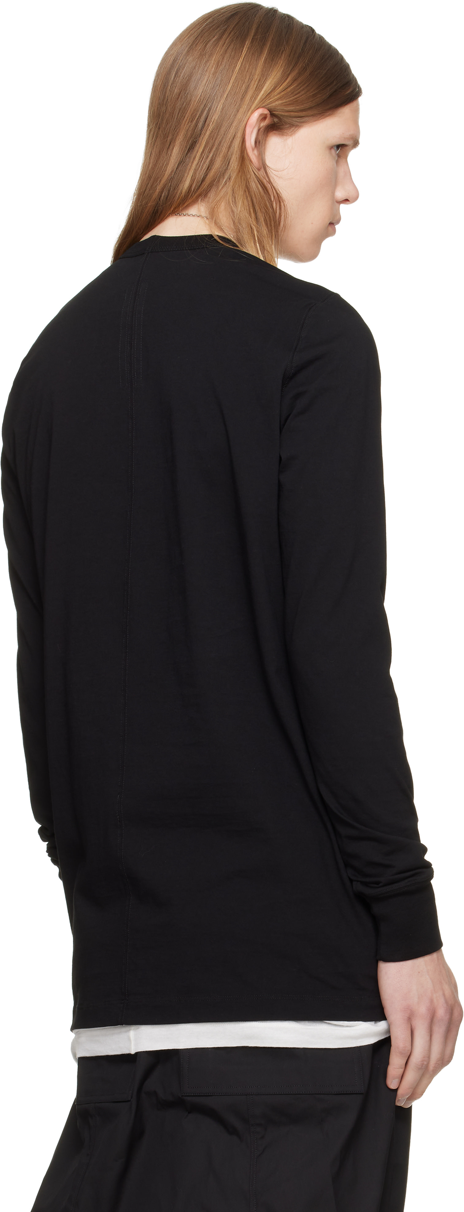 Rick Owens - 블랙 타워 레벨 LS 티셔츠