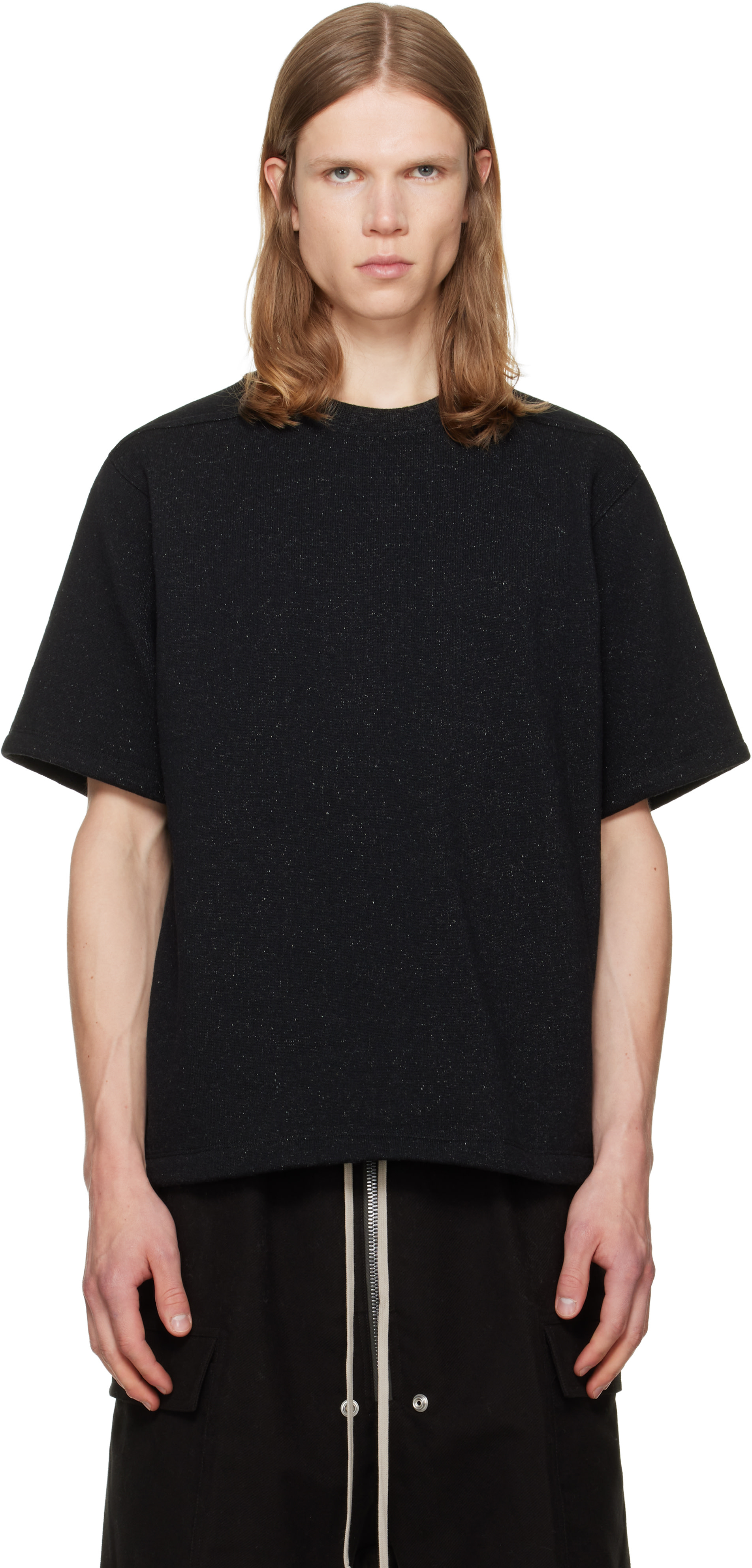 Rick Owens: Black Tower Brad T-shirt | SSENSE Canada