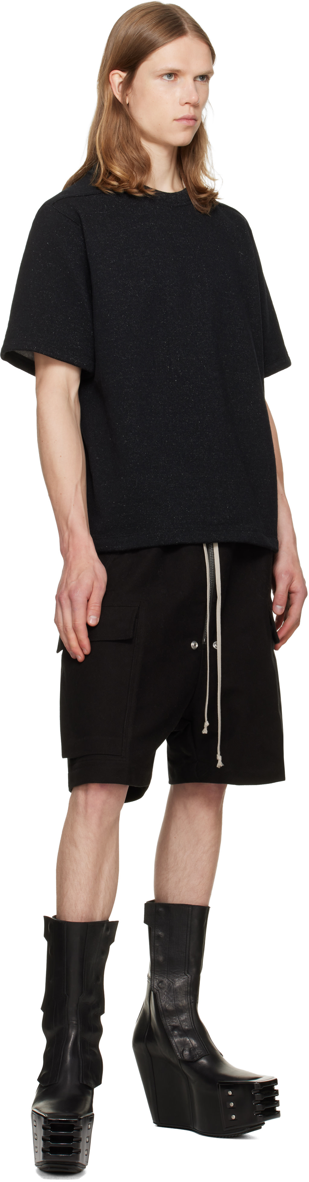 Rick Owens - 블랙 타워 브래드 티셔츠