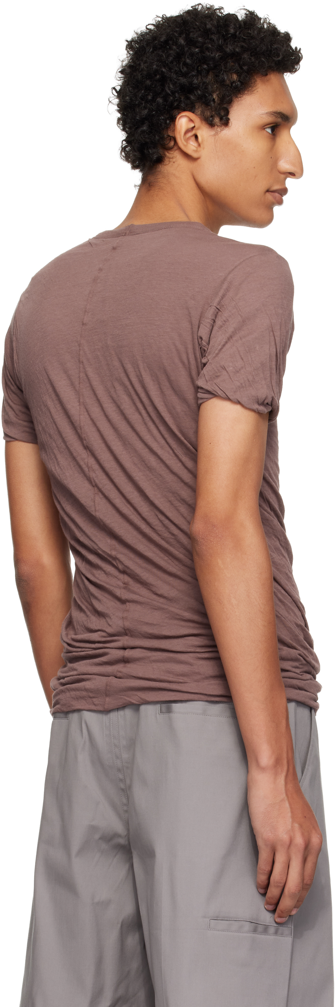 Rick Owens: パープル Tower Double 半袖Tシャツ | SSENSE 日本