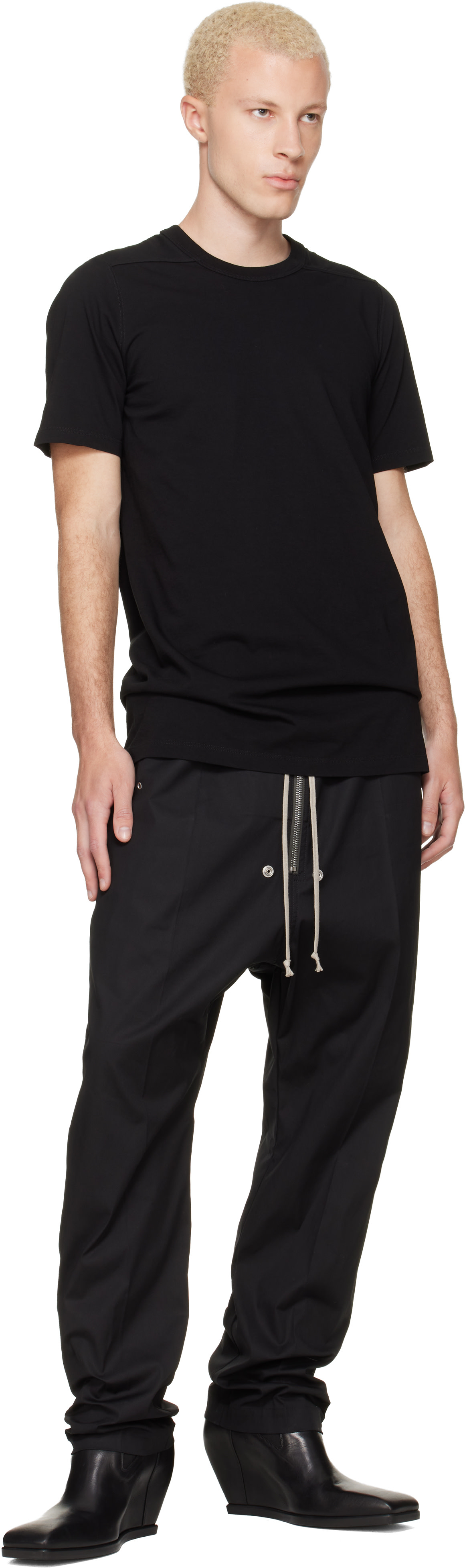 Rick Owens: Black Tower Level T-shirt | SSENSE