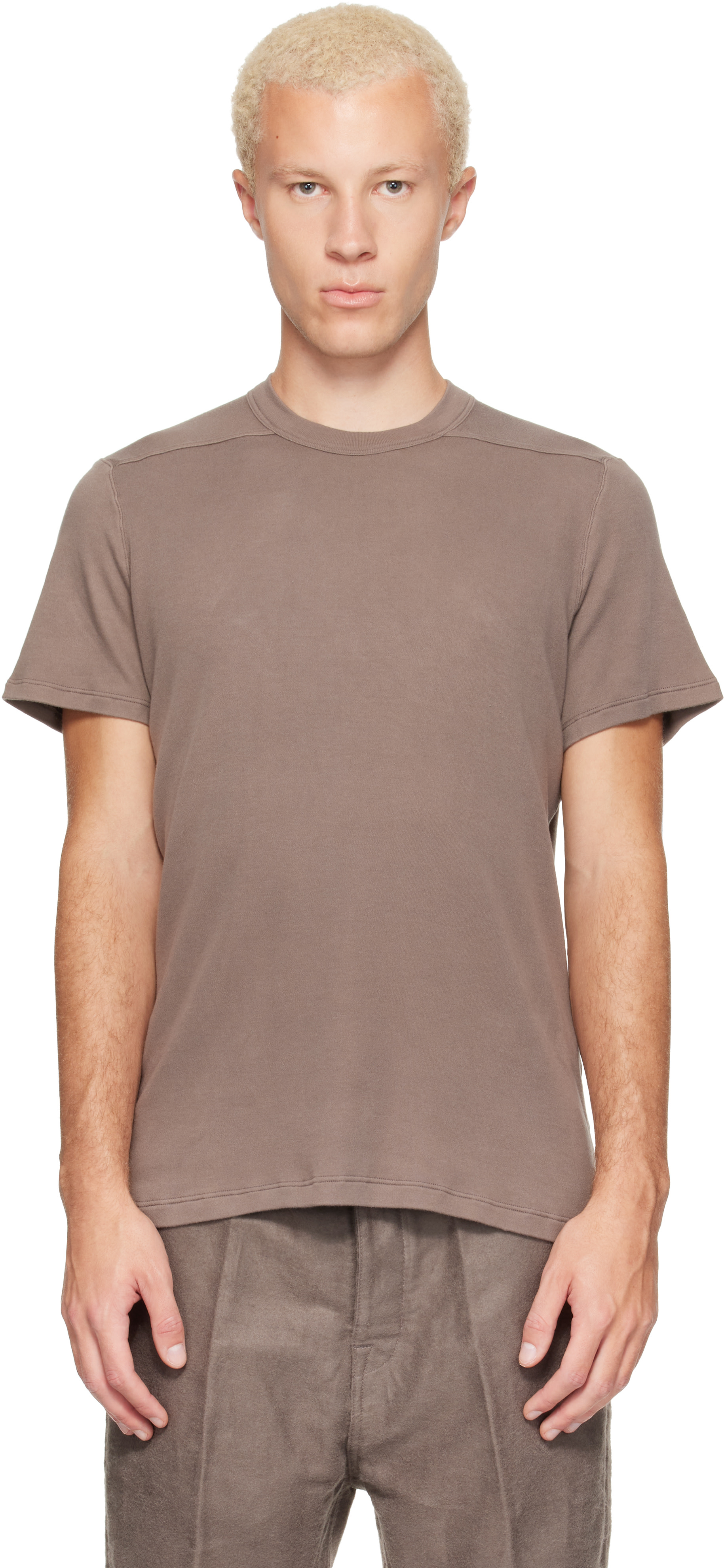 Rick Owens: トープ Tower Short Level Tシャツ | SSENSE 日本