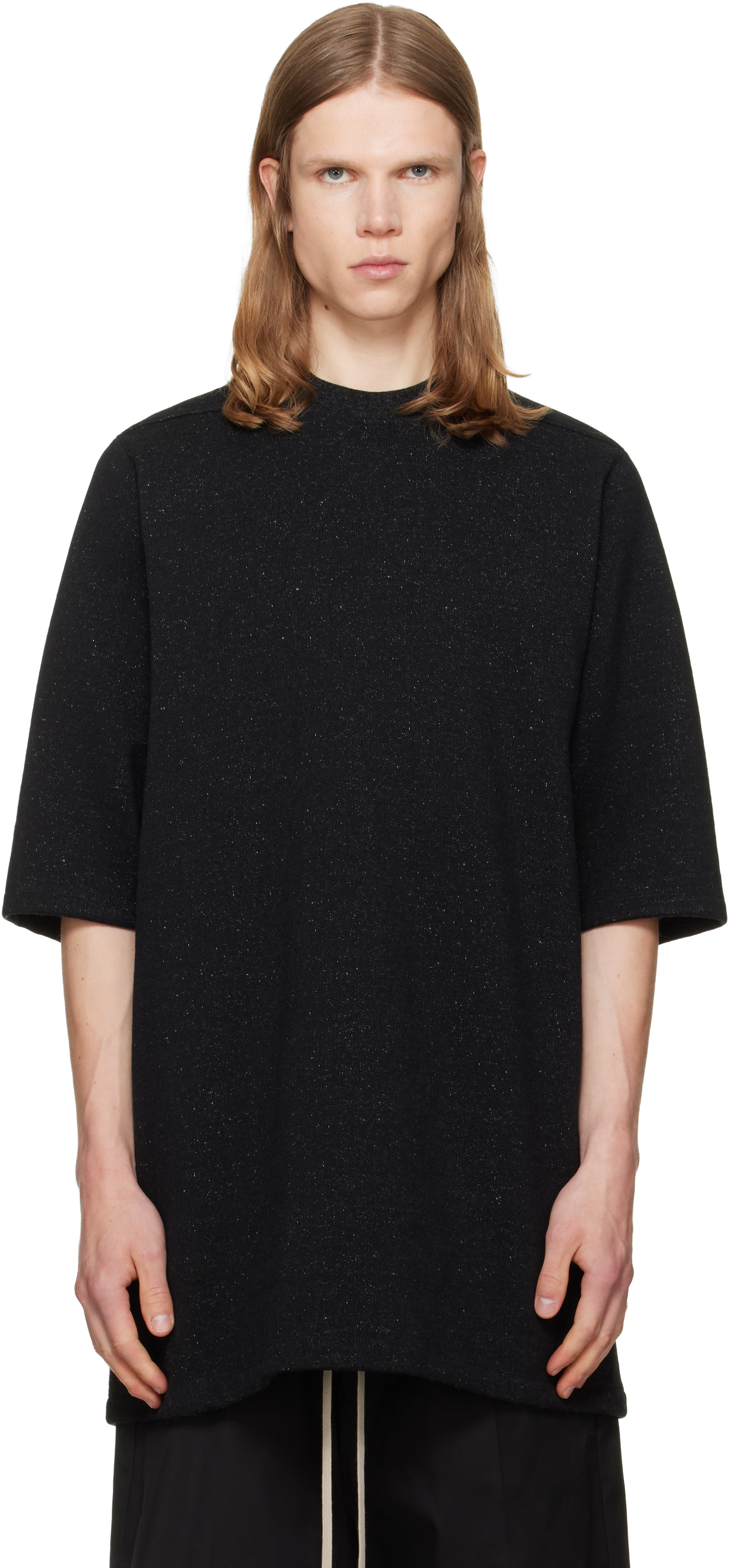 Rick Owens: Black Tower Jumbo S/S T-shirt | SSENSE