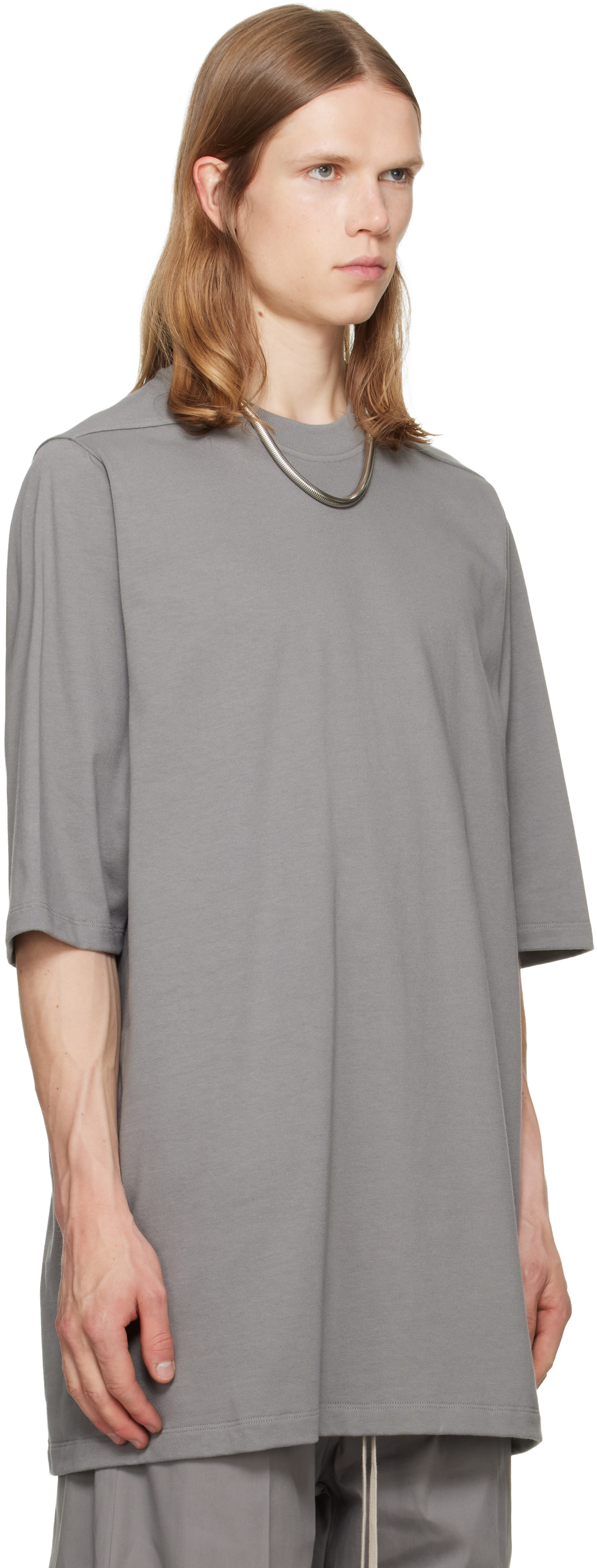 Rick Owens: グレー Jumbo S/S Tシャツ | SSENSE 日本