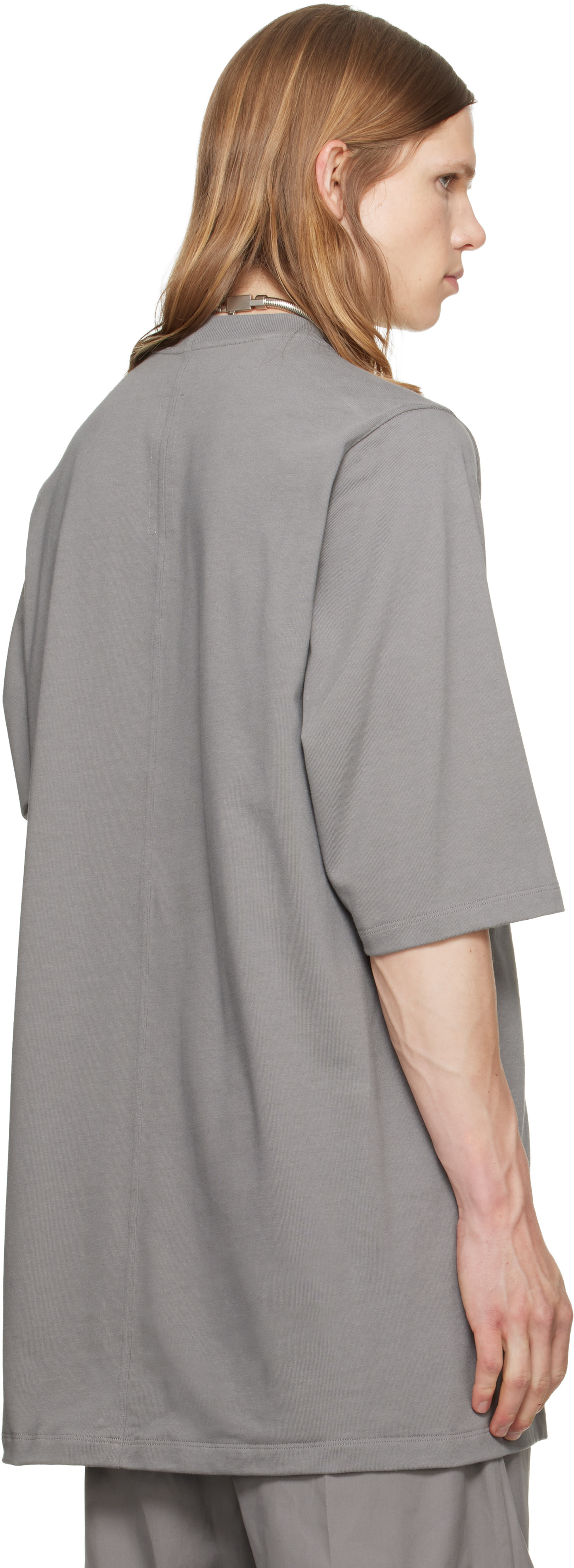 Rick Owens: グレー Jumbo S/S Tシャツ | SSENSE 日本