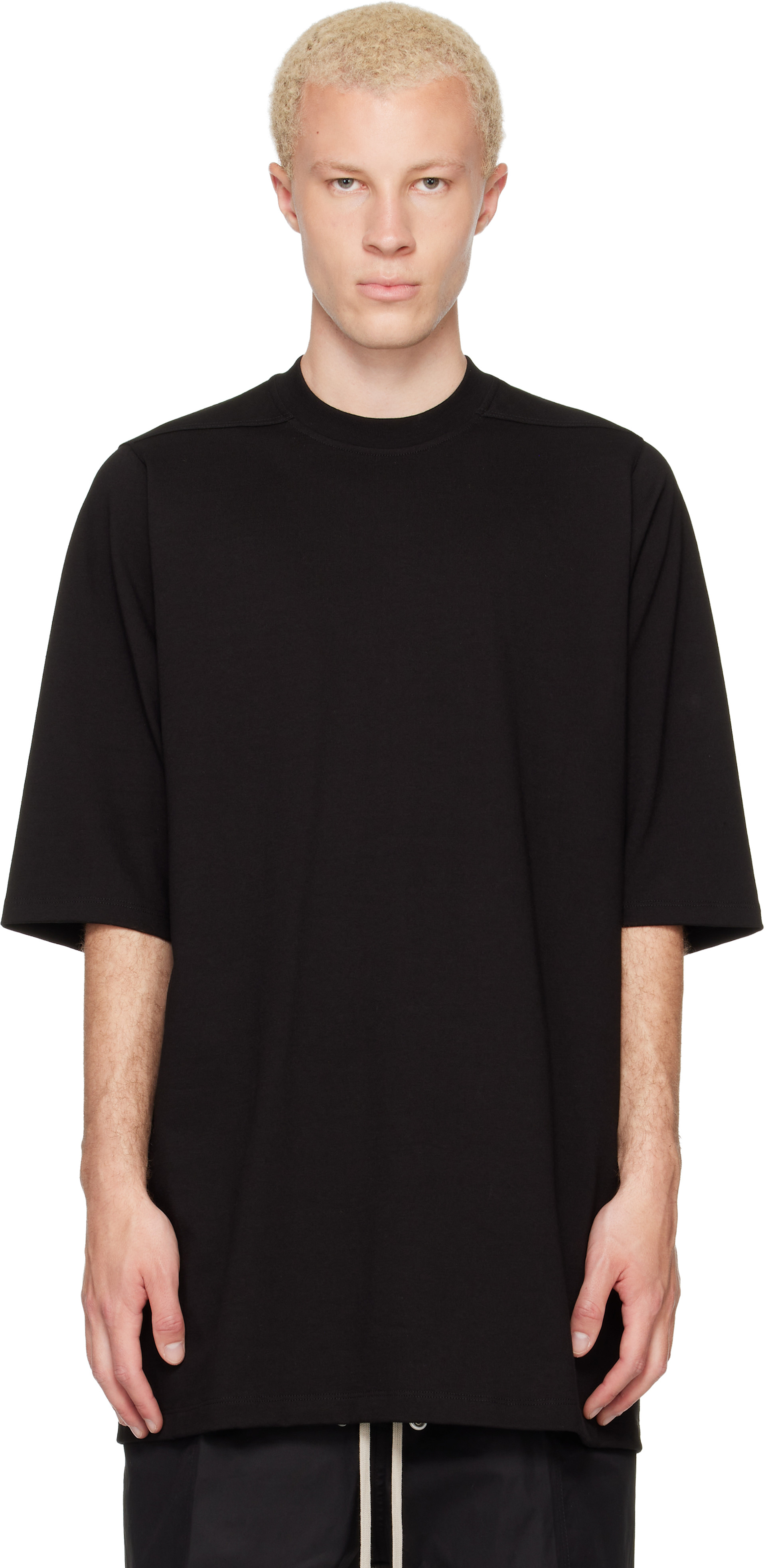 Rick Owens: Black Tower Jumbo S/S T-shirt | SSENSE