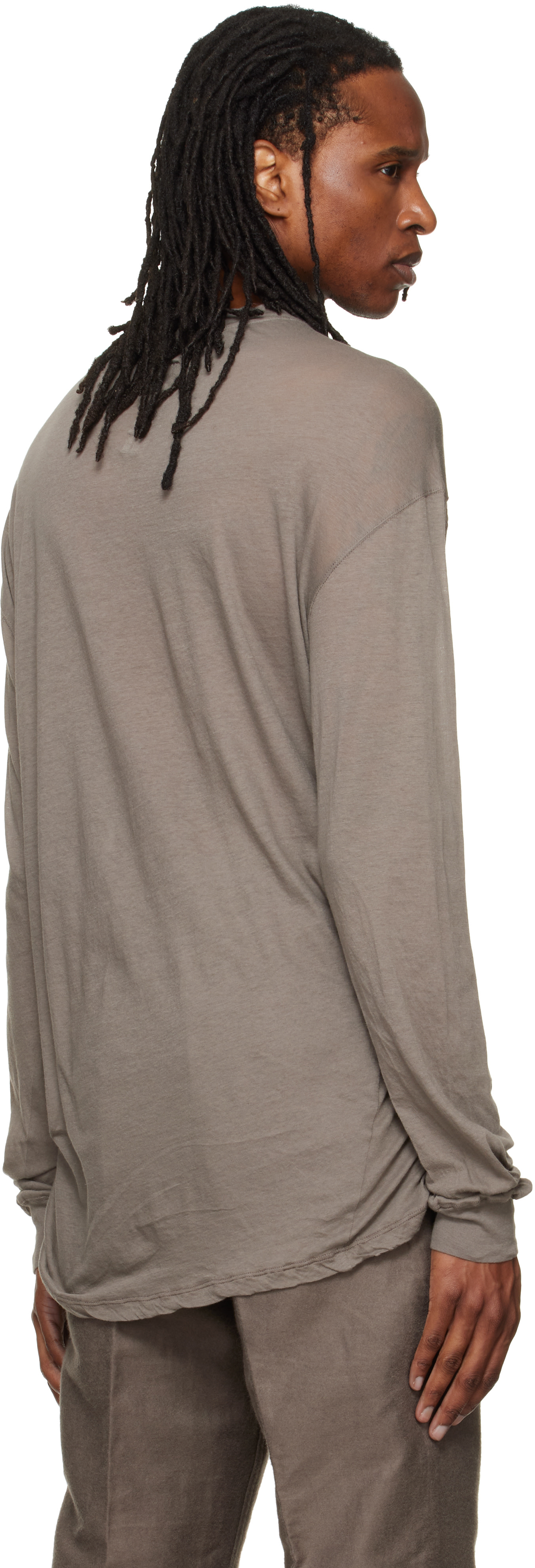 Rick Owens: Gray Tower Rick S Jumbo L/S T-shirt | SSENSE