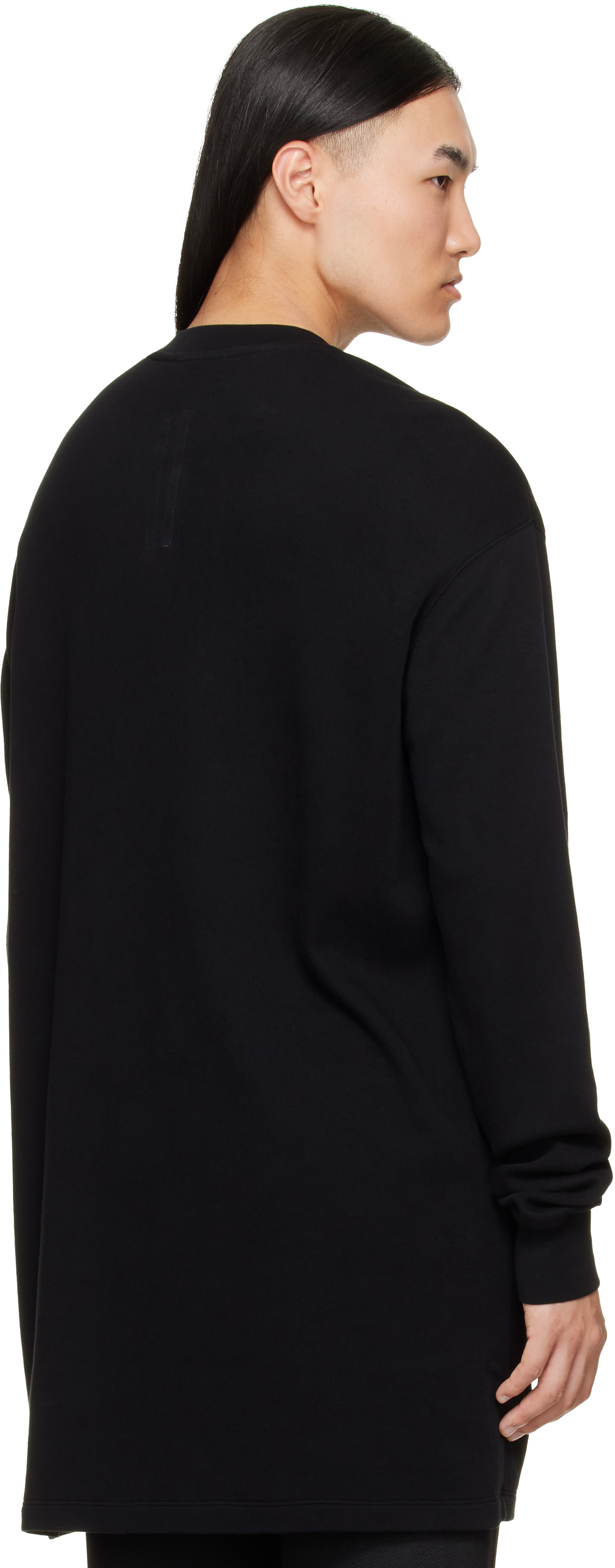 Rick Owens: ブラック Tower Rick S Jumbo LS Tシャツ | SSENSE 日本