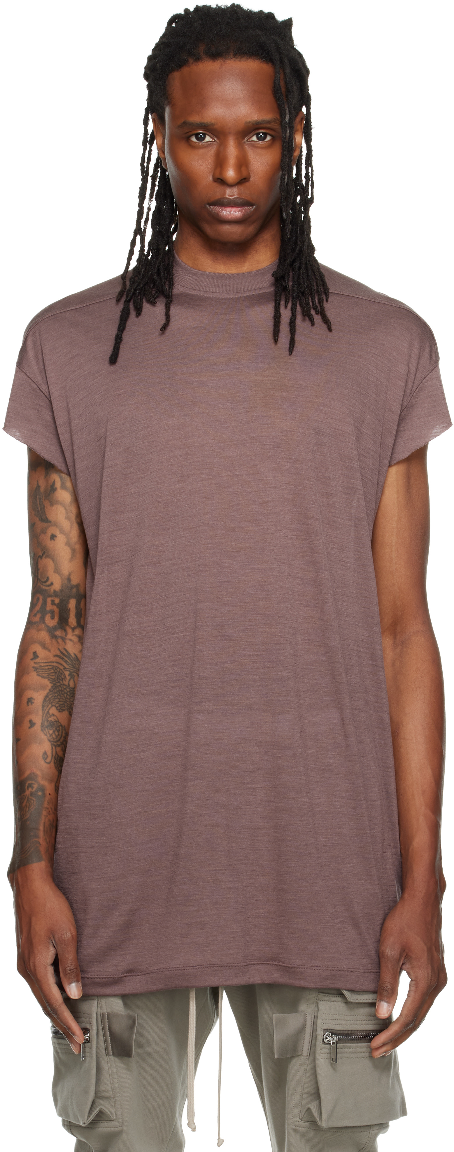 Rick Owens: Purple Tower Rick S Jumbo S/S T-shirt | SSENSE