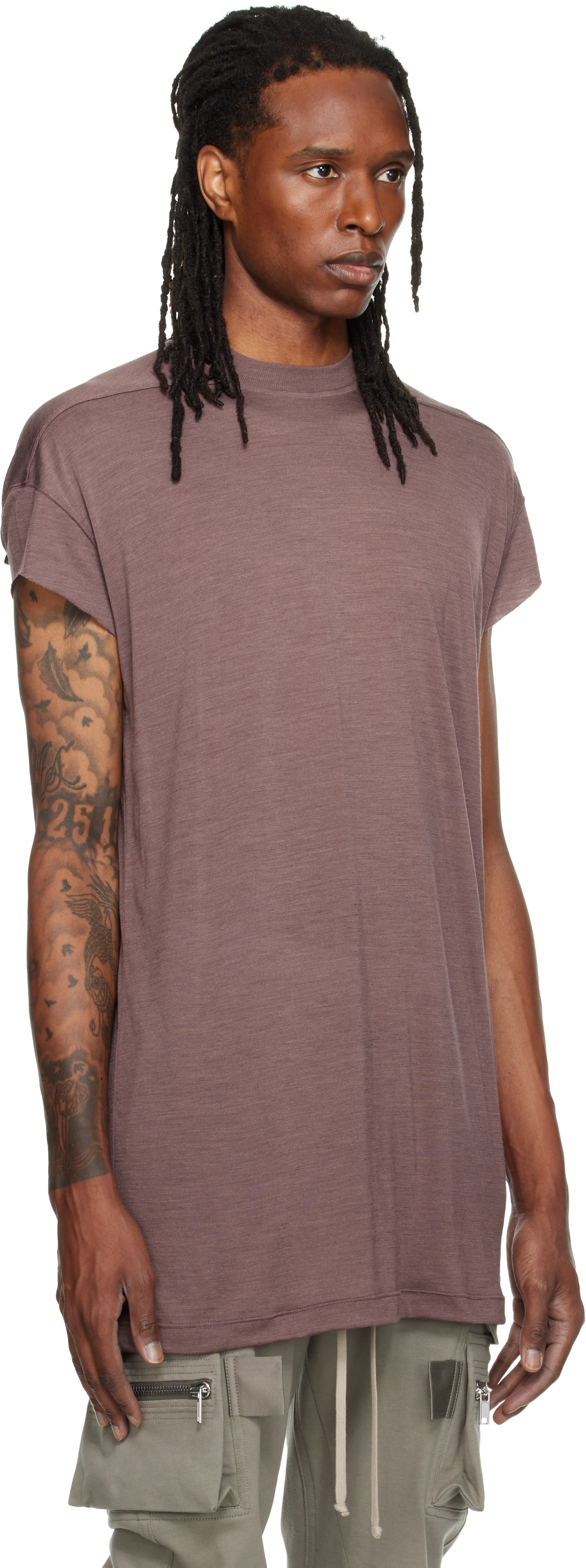 Rick Owens: Purple Tower Rick S Jumbo S/S T-shirt | SSENSE