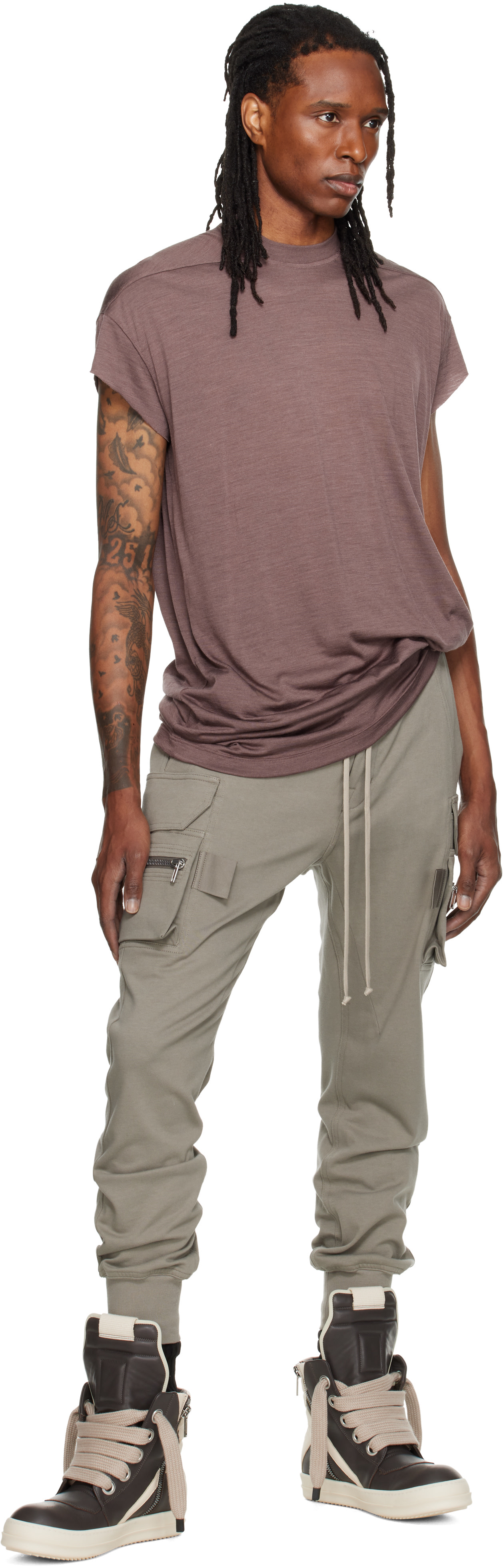 Rick Owens: Purple Tower Rick S Jumbo S/S T-shirt | SSENSE