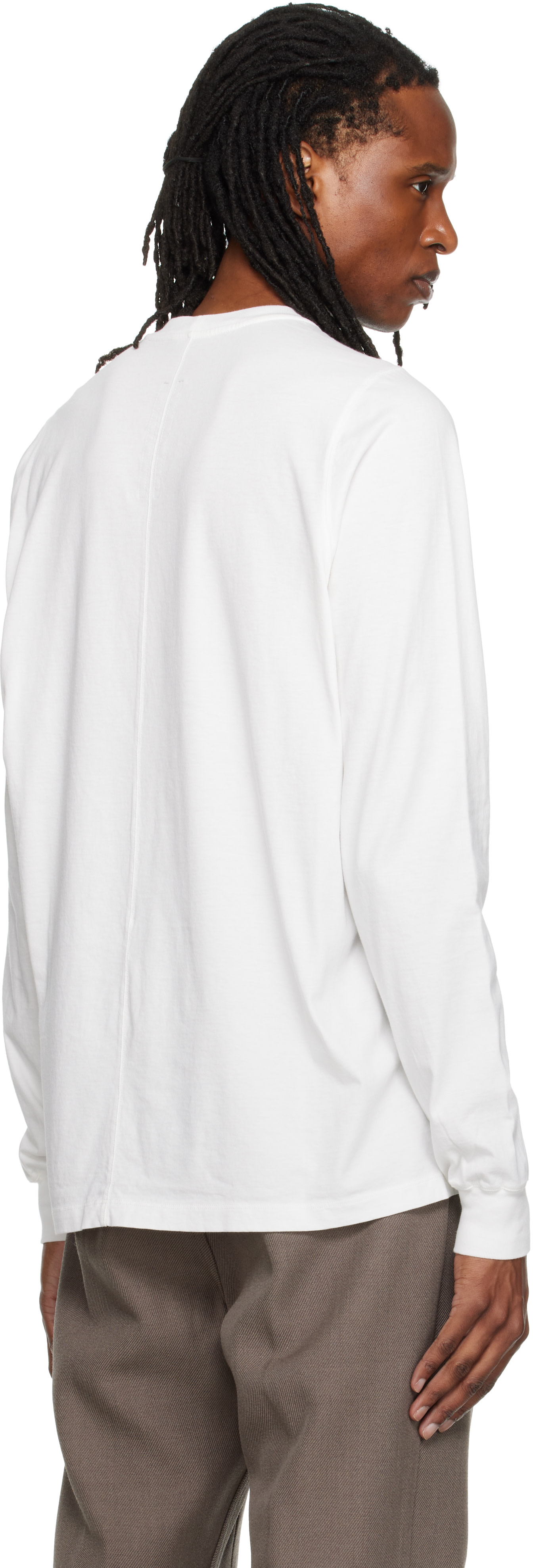 Rick Owens: Off-White Tower Short Crewneck LS T-shirt | SSENSE