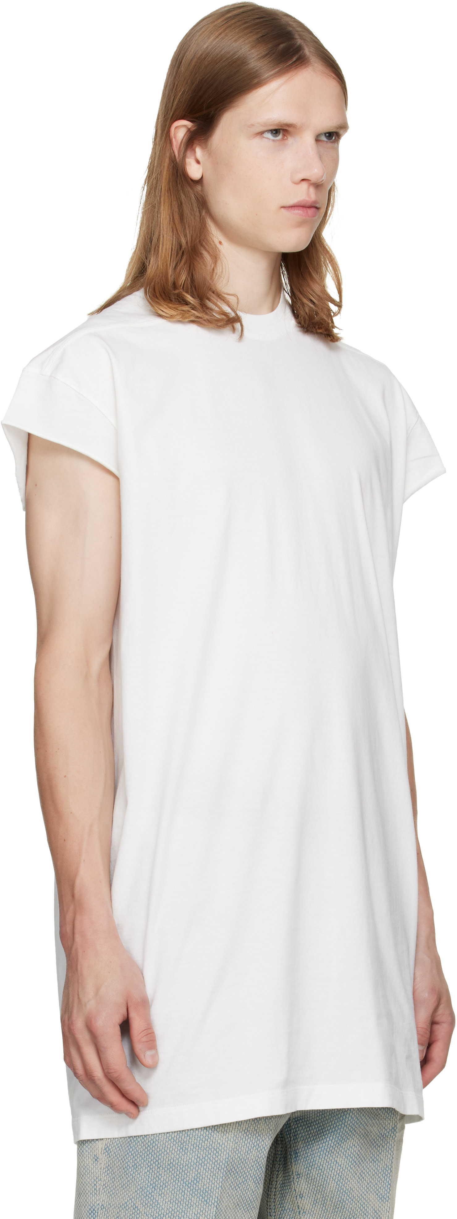 Rick Owens: White Tower 'Rick' S Jumbo S/S T-shirt | SSENSE