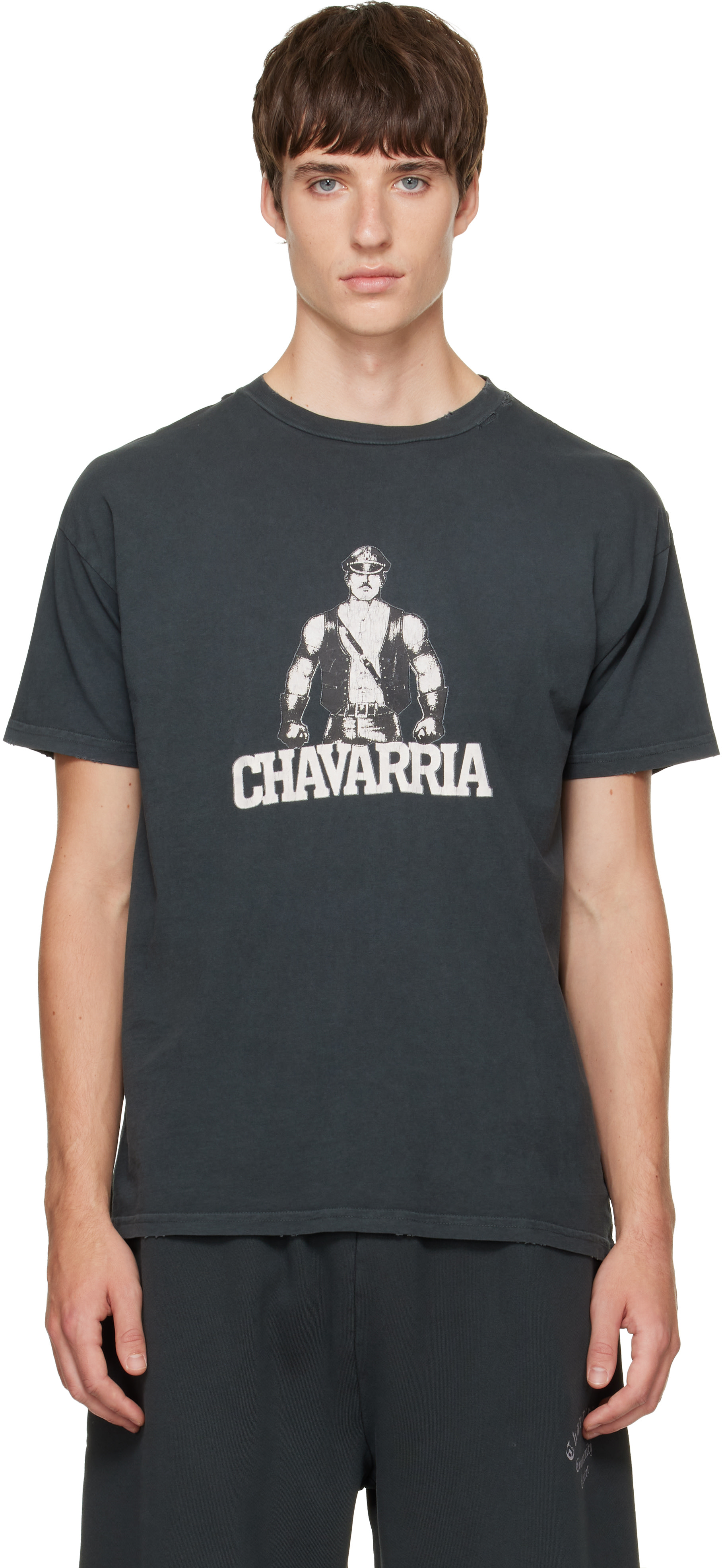 WILLY CHAVARRIA: ブラック 'Leather Daddy' Easy Tシャツ | SSENSE 日本