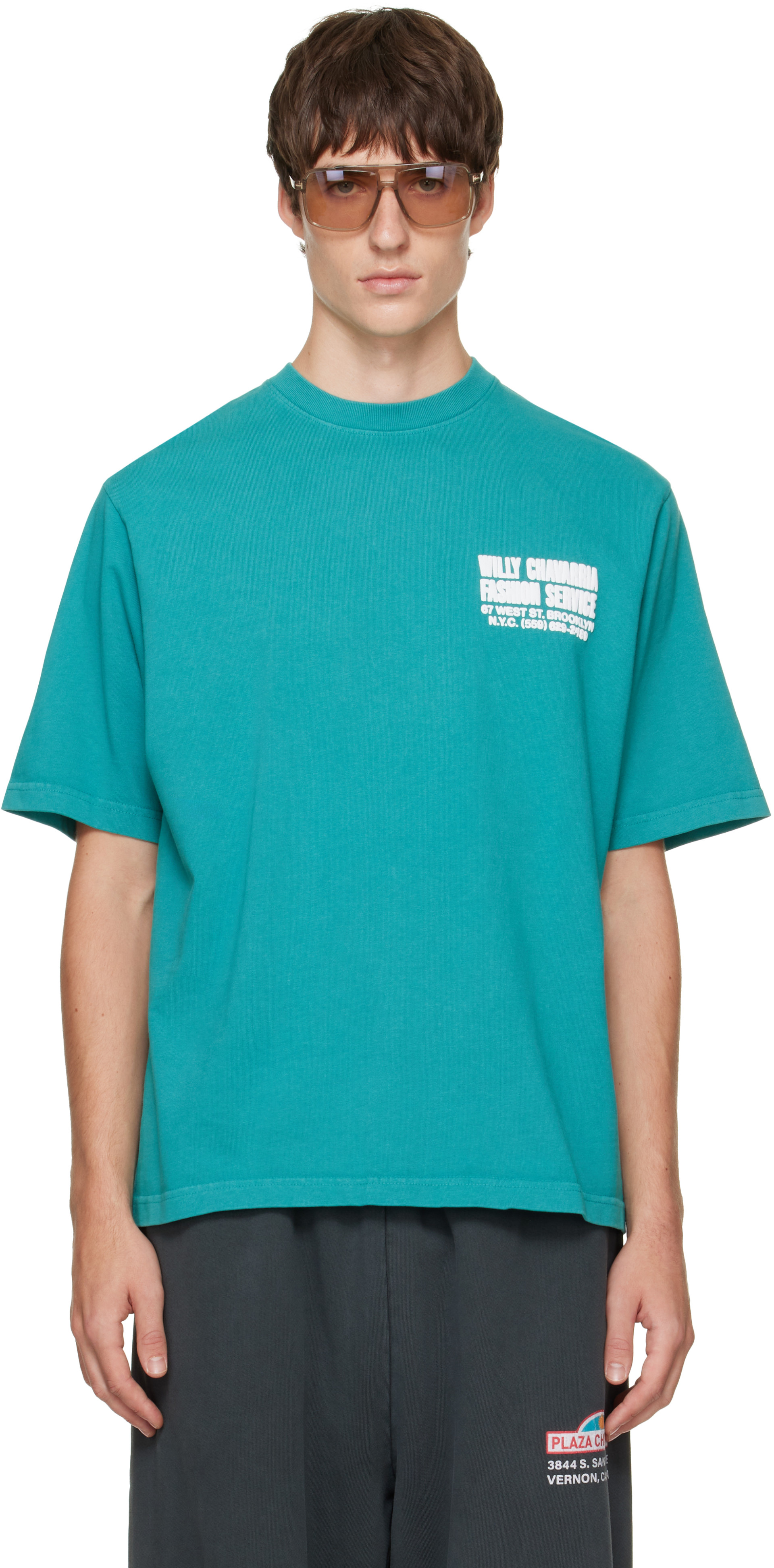 WILLY CHAVARRIA: グリーン 'Fashion Services' Standard Tシャツ