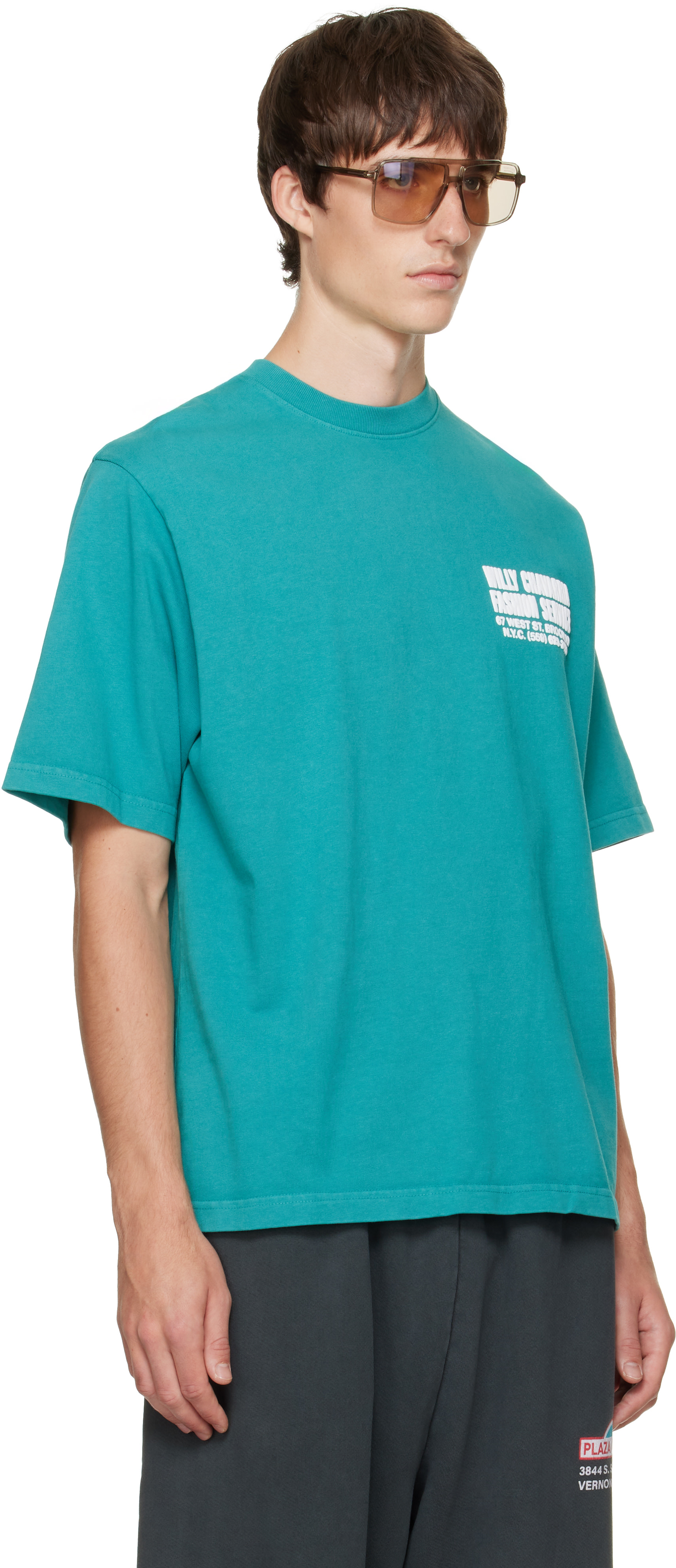 WILLY CHAVARRIA: グリーン 'Fashion Services' Standard Tシャツ
