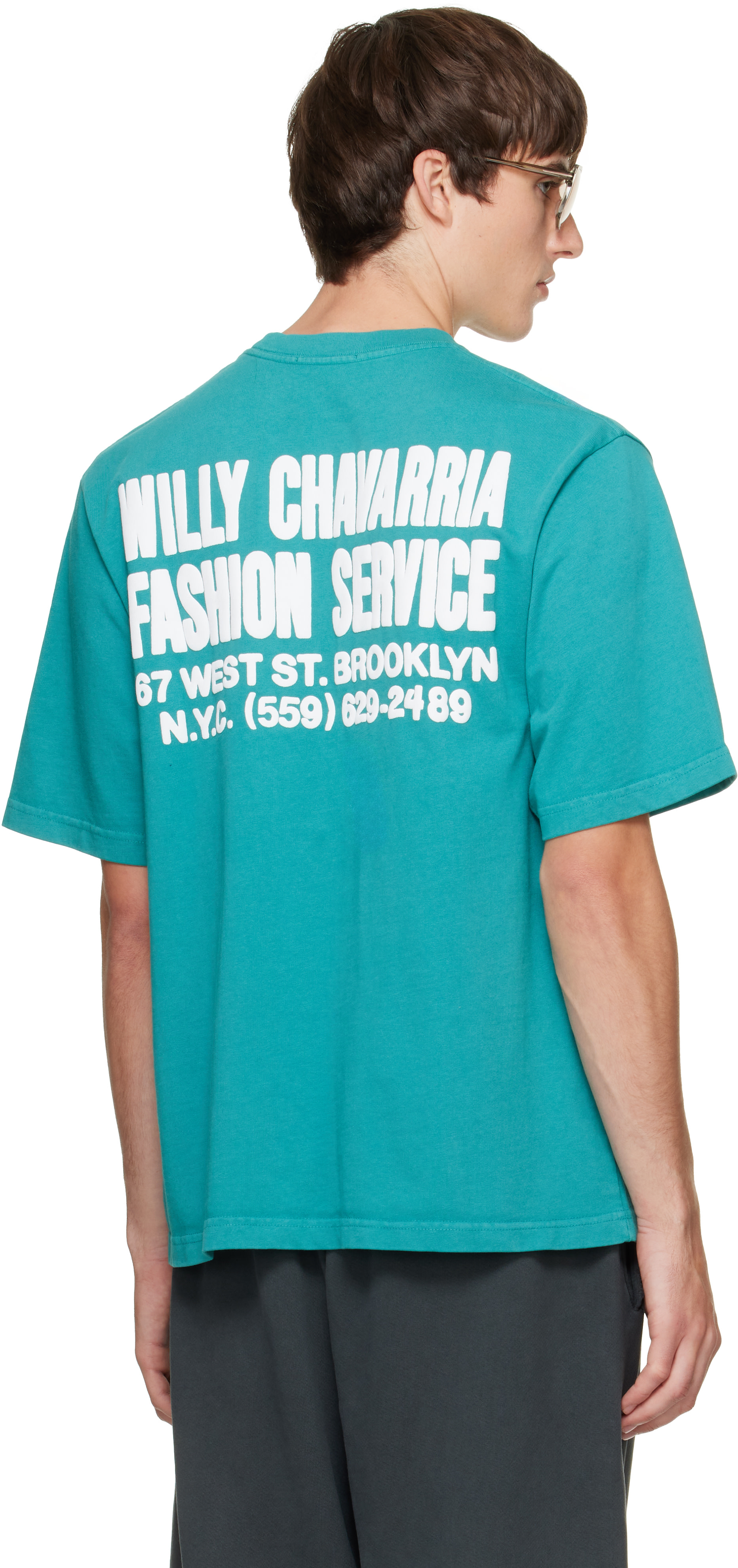 WILLY CHAVARRIA: グリーン 'Fashion Services' Standard Tシャツ