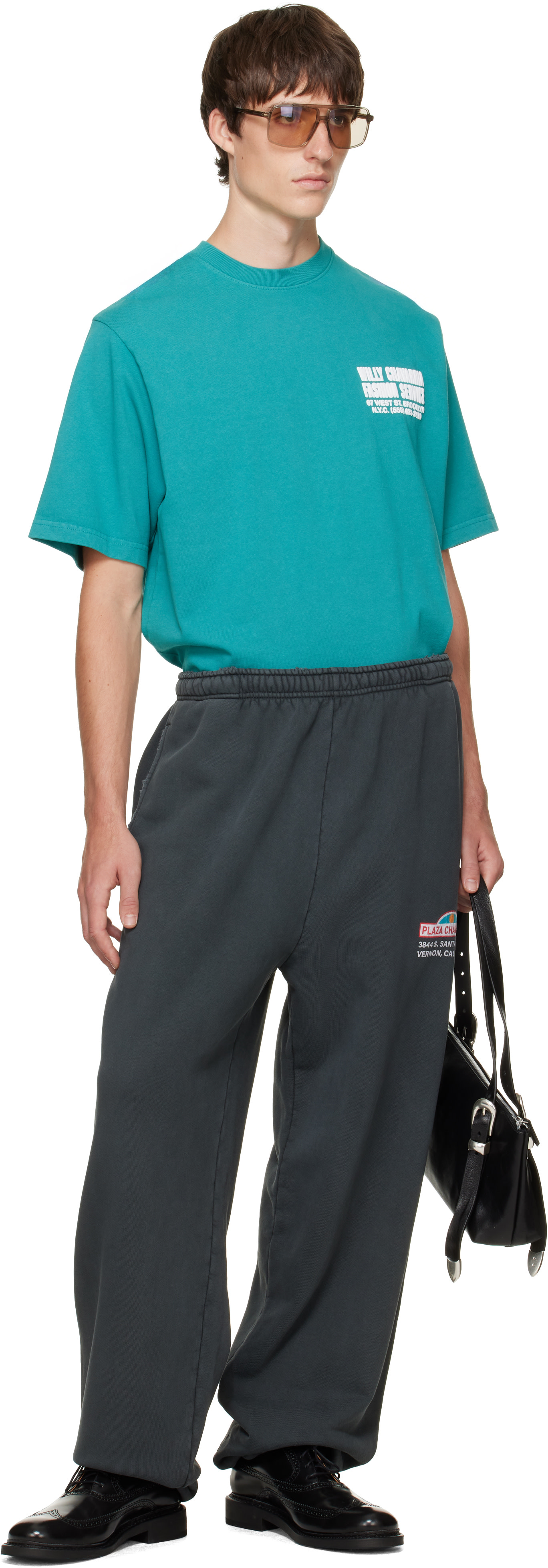 WILLY CHAVARRIA: Green 'Fashion Services' Standard T-shirt | SSENSE