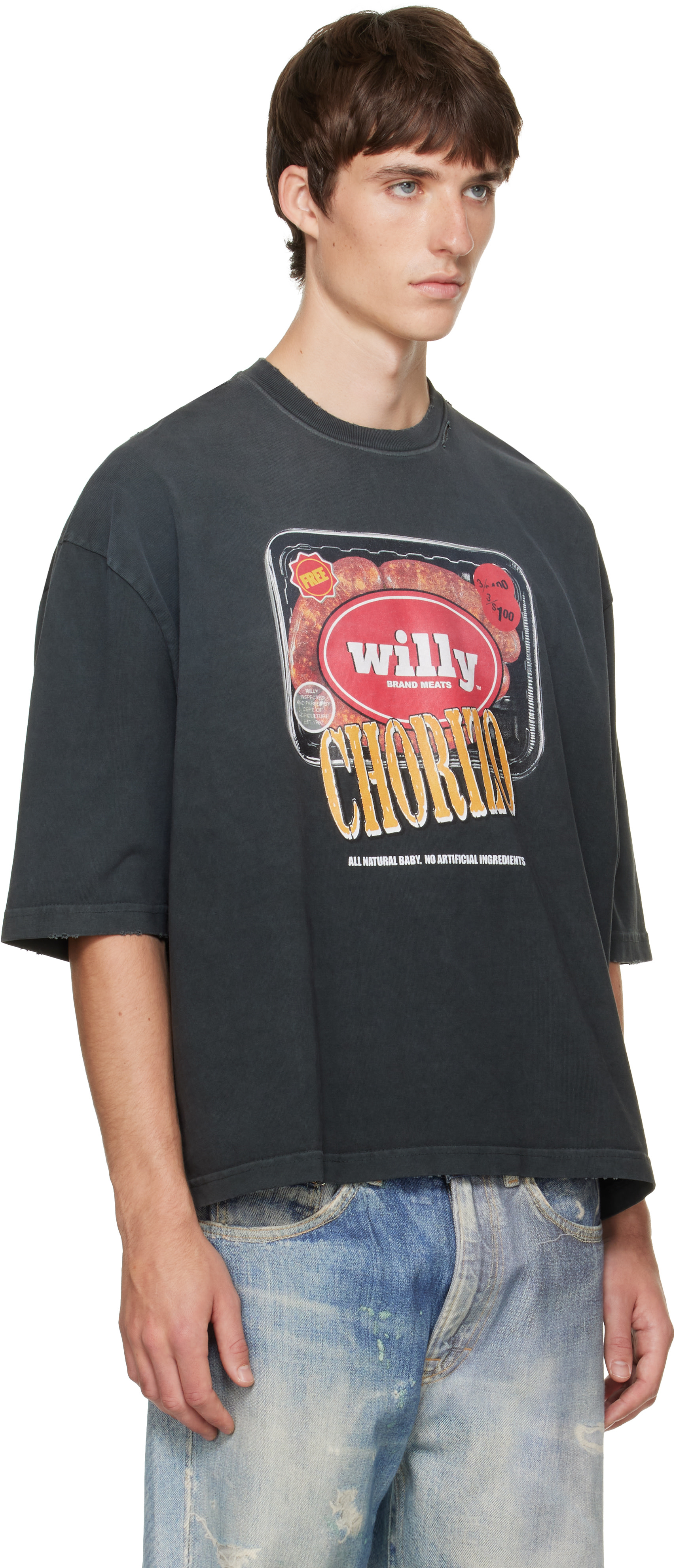  originals × willy chavarria売り切り価格 WILLY CHAVARRIA: Black 'Especial Chorizo' Buffalo T-shirt | SSENSE