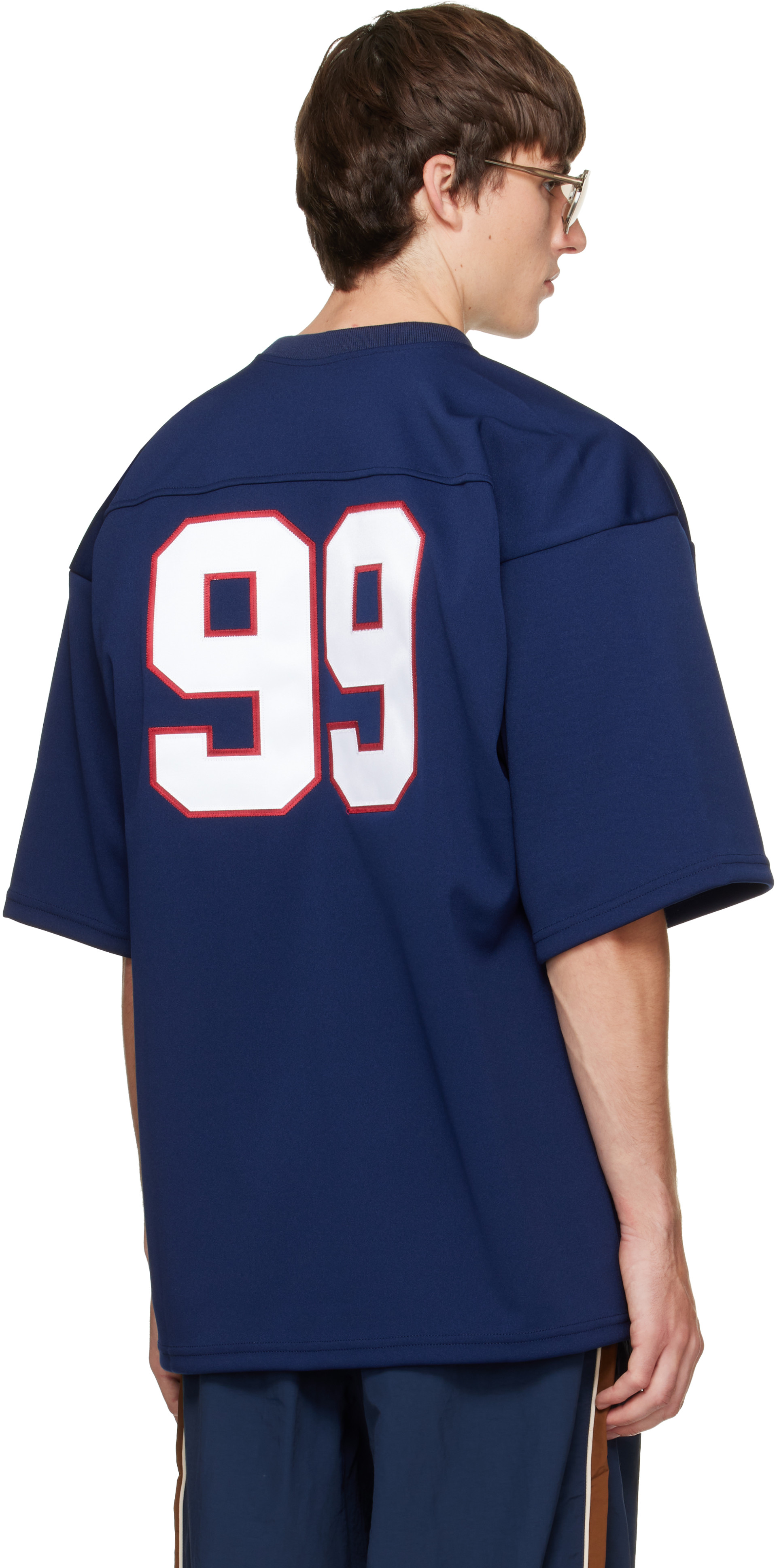 WILLY CHAVARRIA: Navy 'Willy' Sport Jersey T-shirt | SSENSE