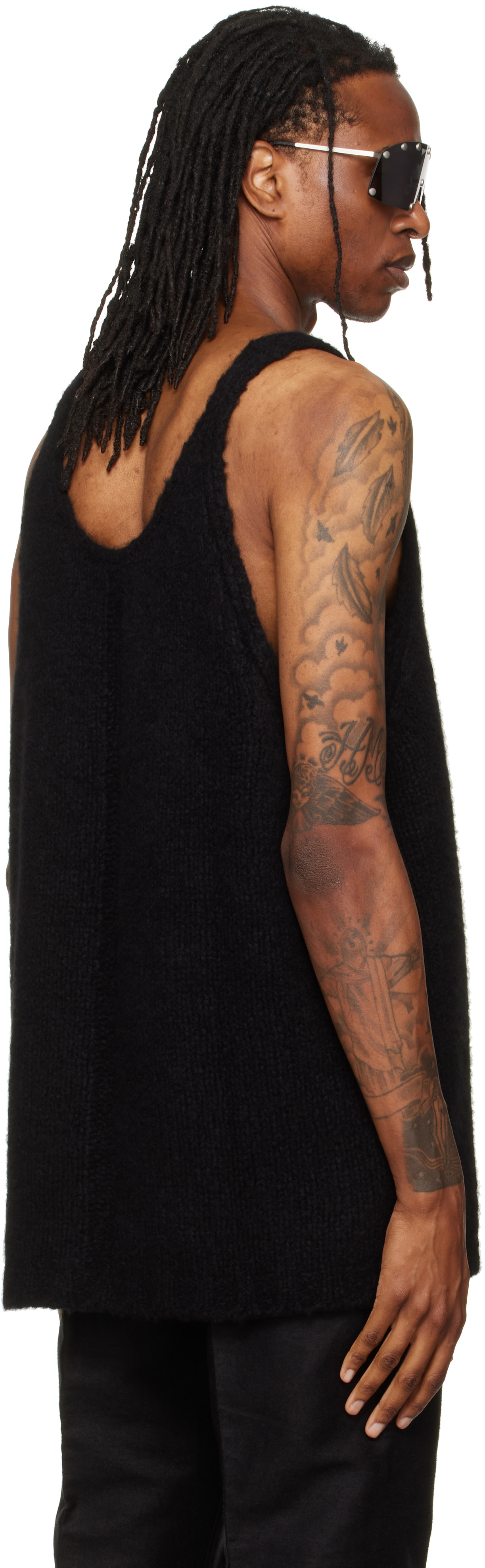 Rick Owens: ブラック Tower Pony タンクトップ | SSENSE 日本