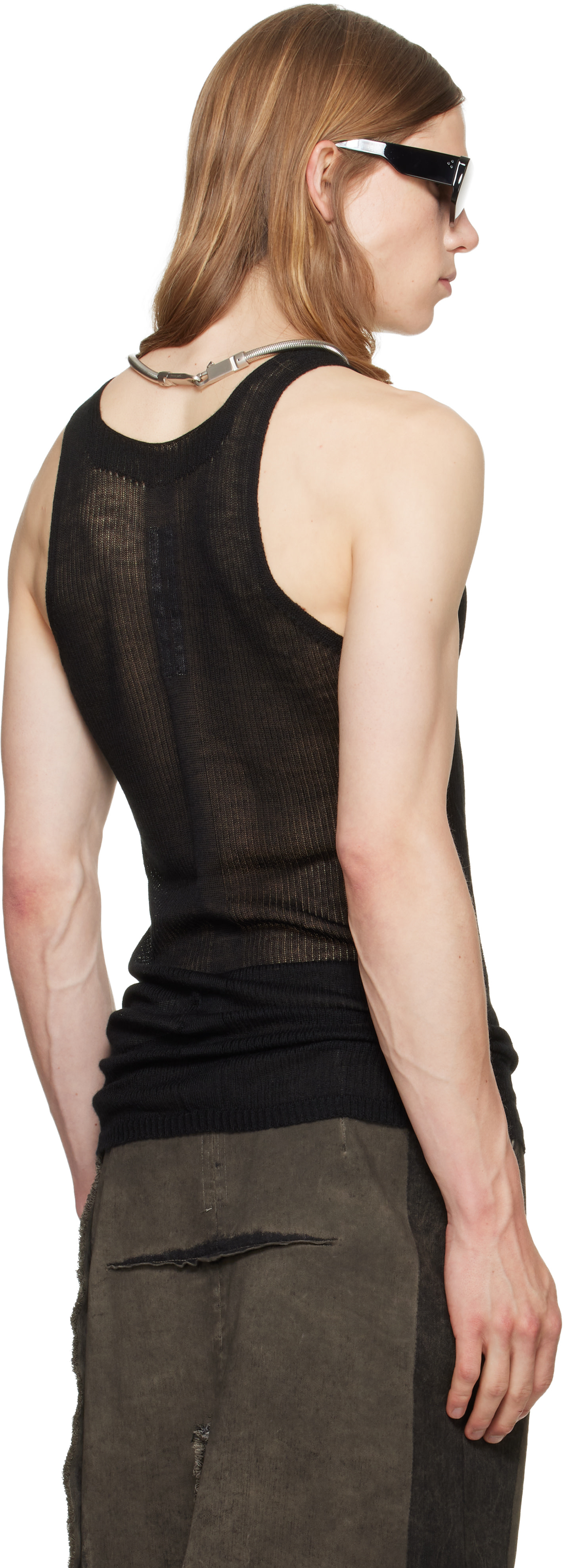 Rick Owens: Black Tower Pony Tank Top | SSENSE