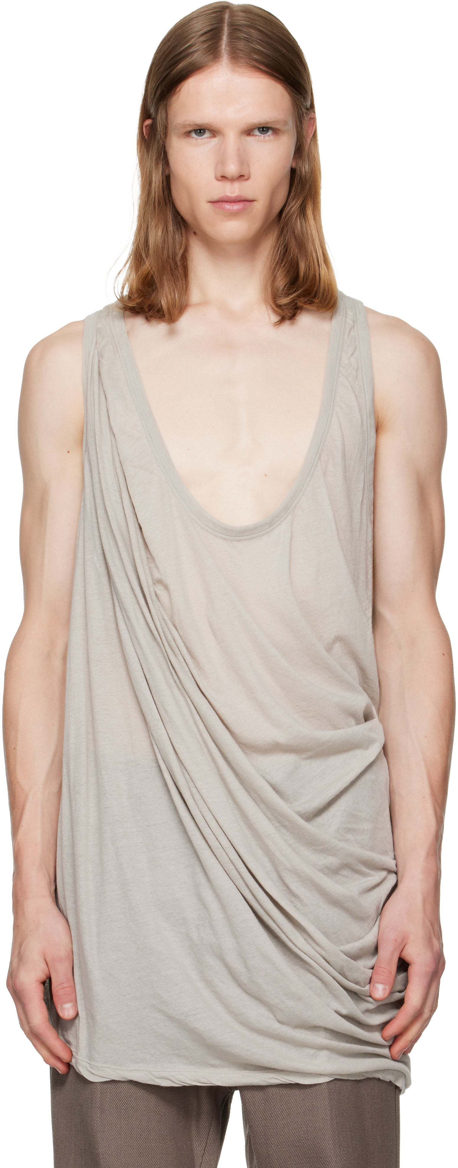 Rick Owens - 오프 화이트 타워 드레이핑 포니 탱크탑