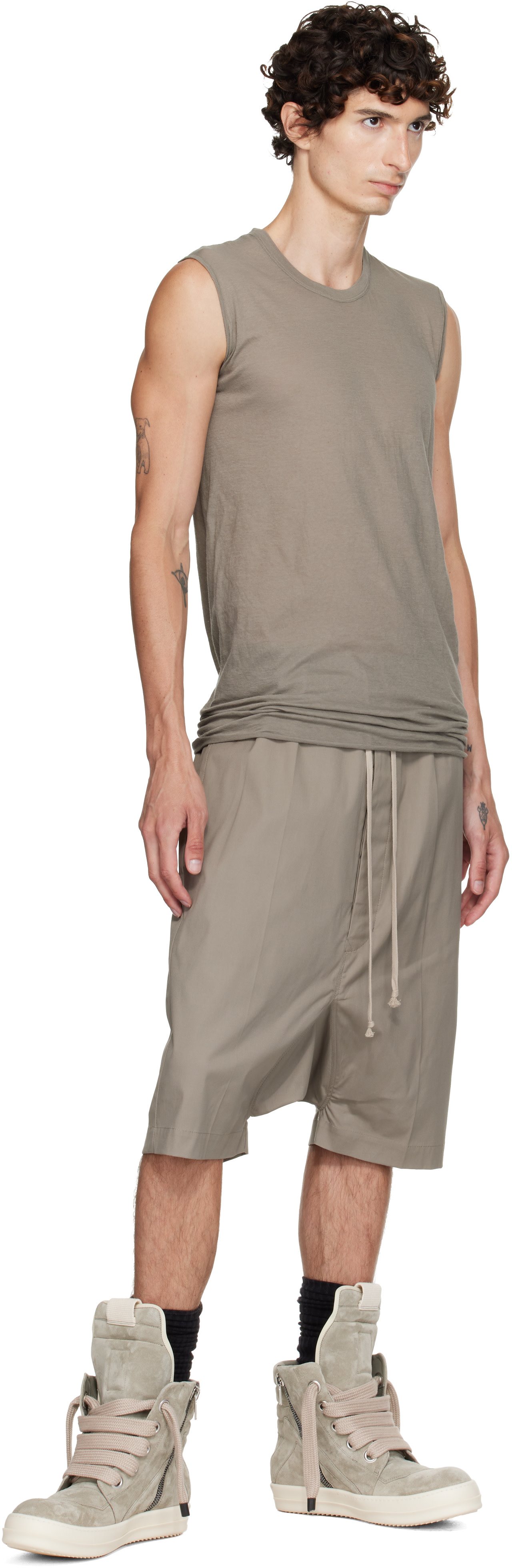 Rick Owens - Taupe Tower Basic SL Tank Top