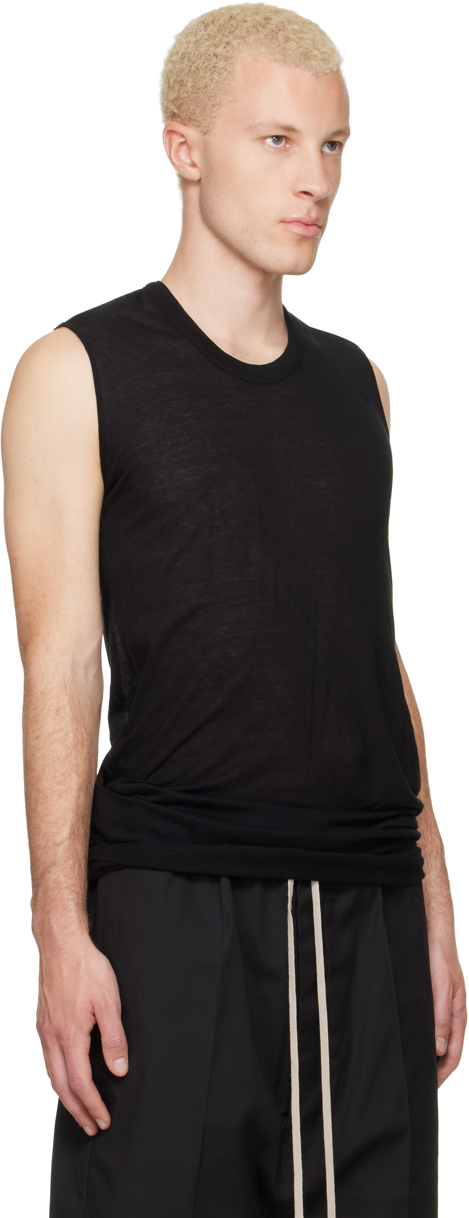 Rick Owens - Black Tower Basic SL Tank Top
