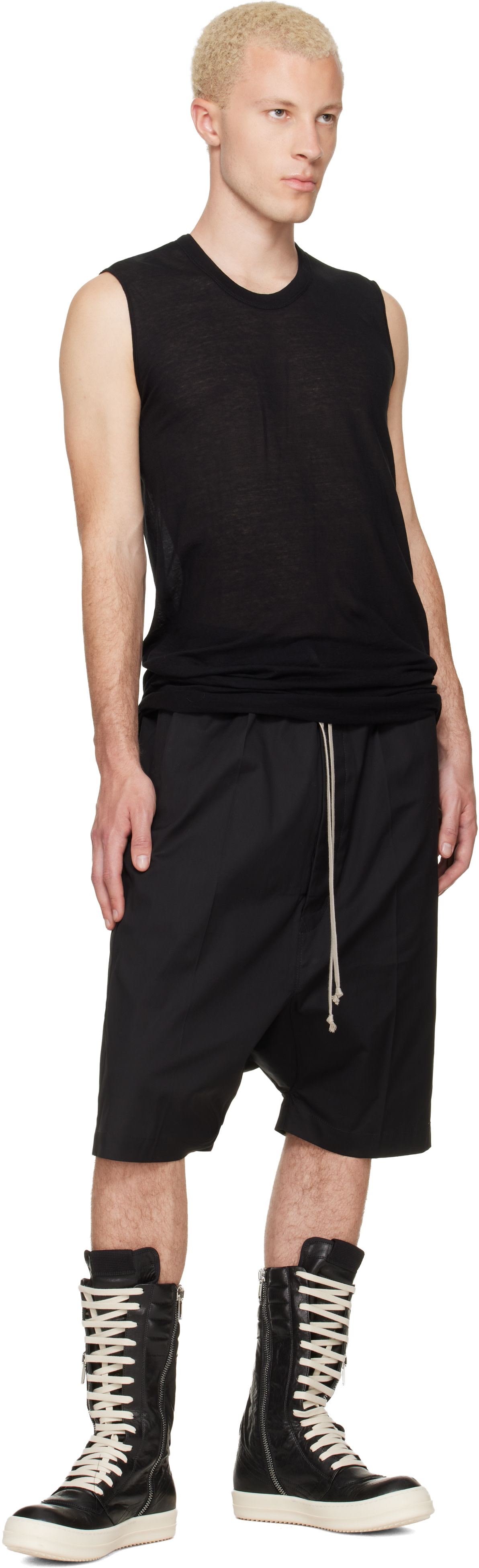Rick Owens - Black Tower Basic SL Tank Top