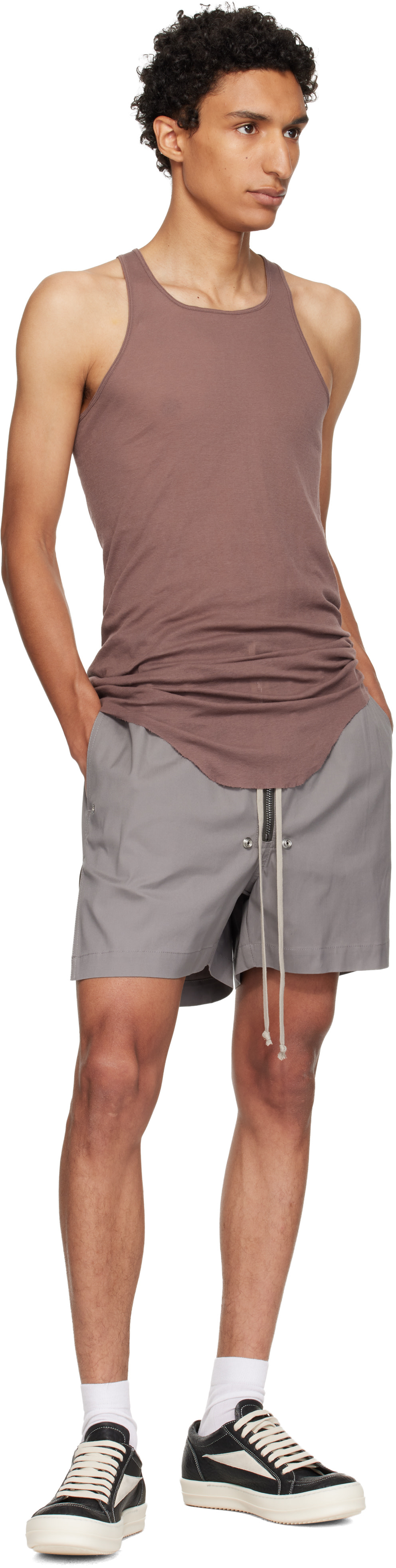 Rick Owens - Purple Tower Basic Rib Tank Top